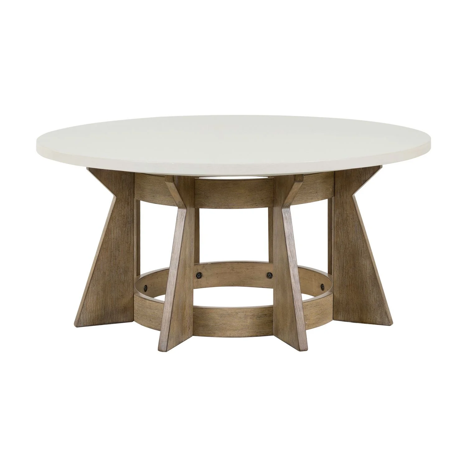 Berkley Square - Round Cocktail Table - Linen & Khaki - Image 3