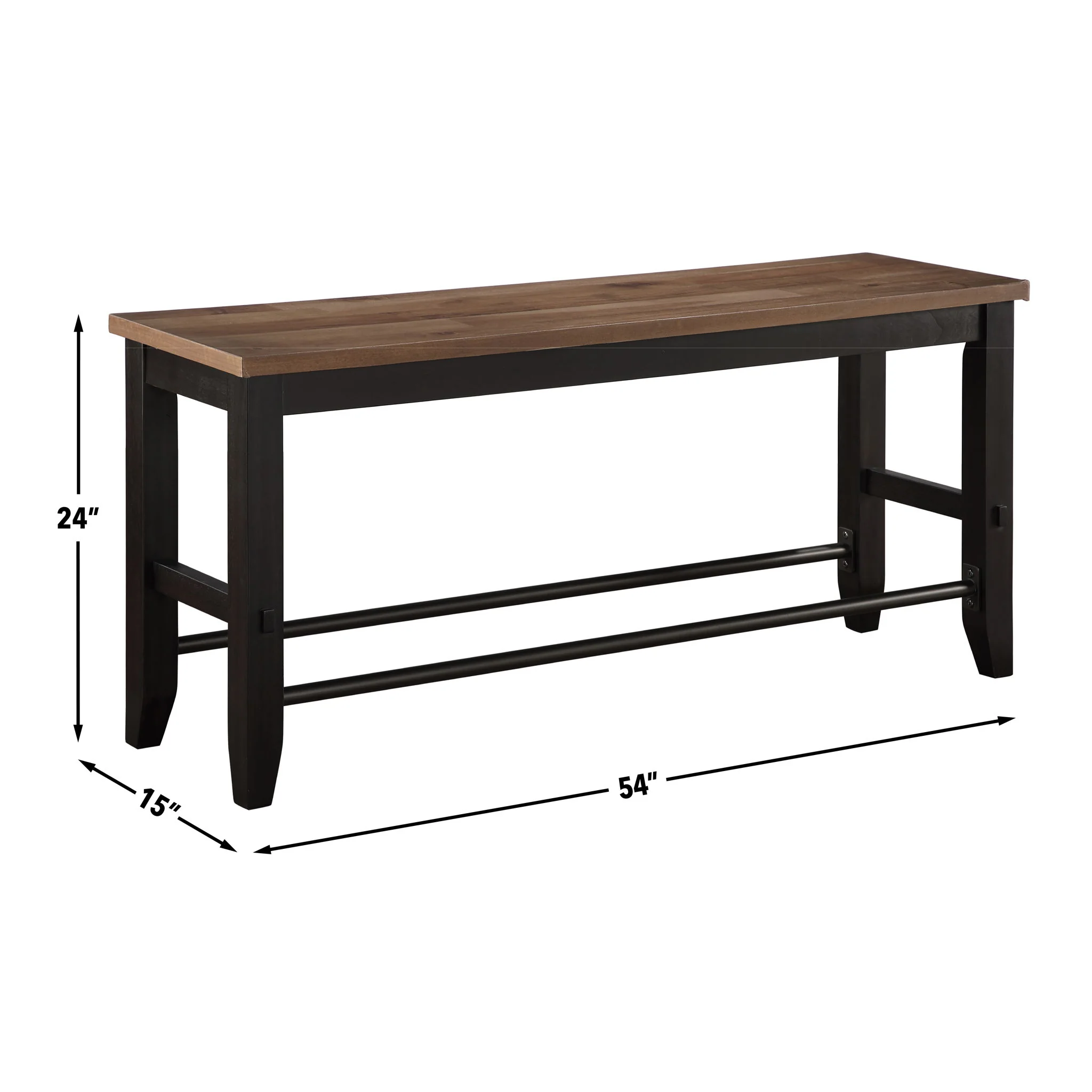 Bermuda - Counter Bench - Black - Image 3