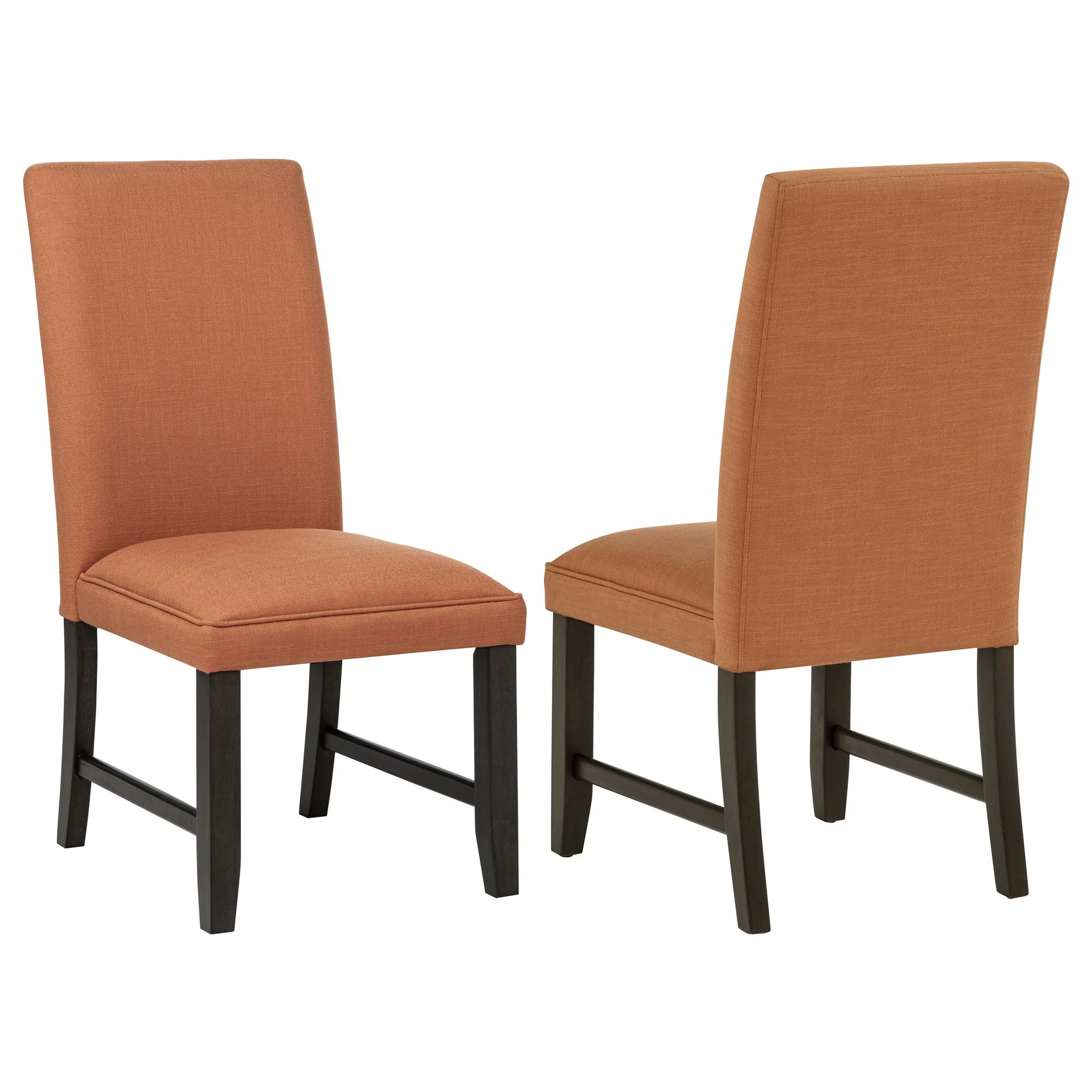Berning Fabric Upholstered Parson Side Chair Salmon Orange (Set of 2) - Image 3