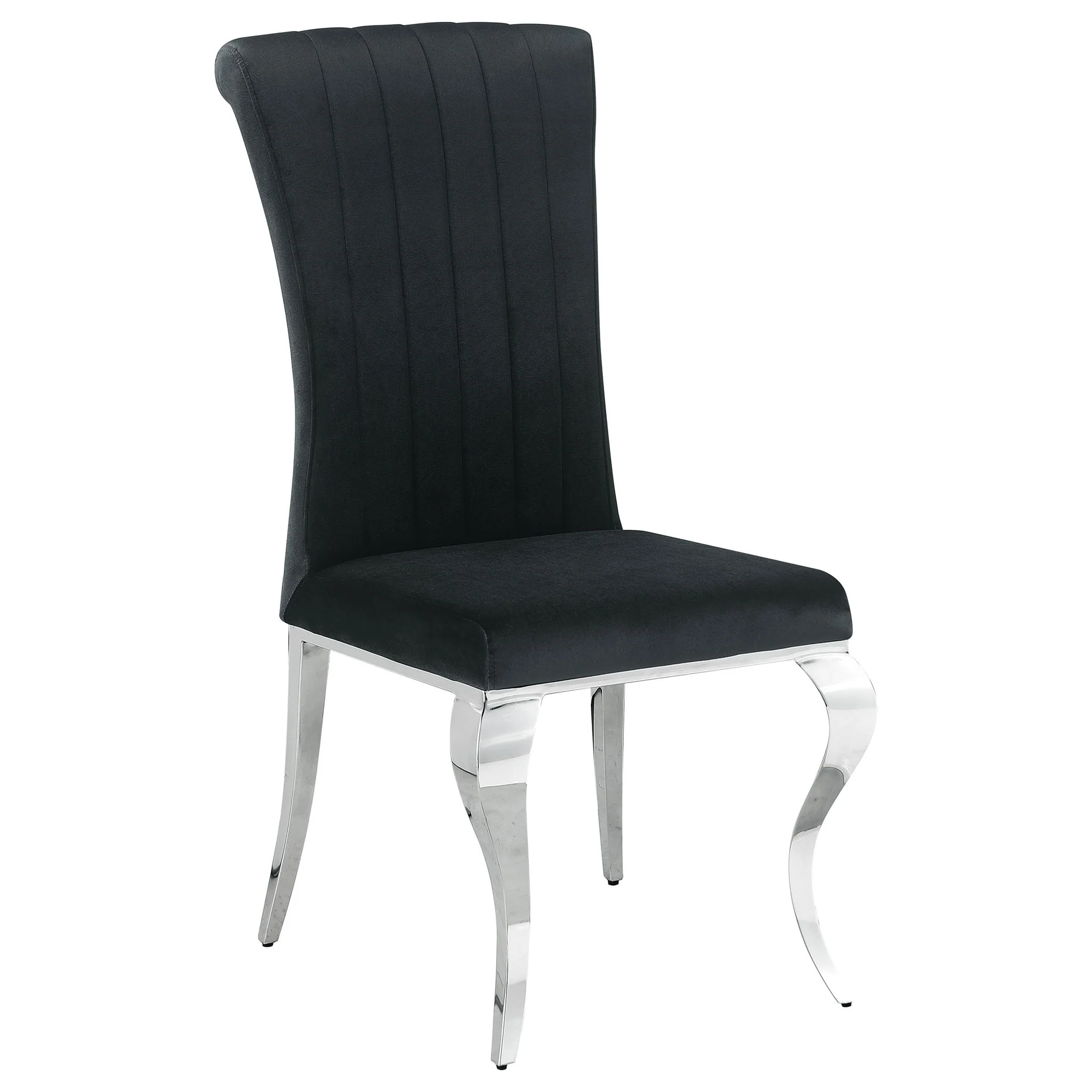 Betty Velvet Upholstered Dining Side Chair Black (Set of 4) - Image 3