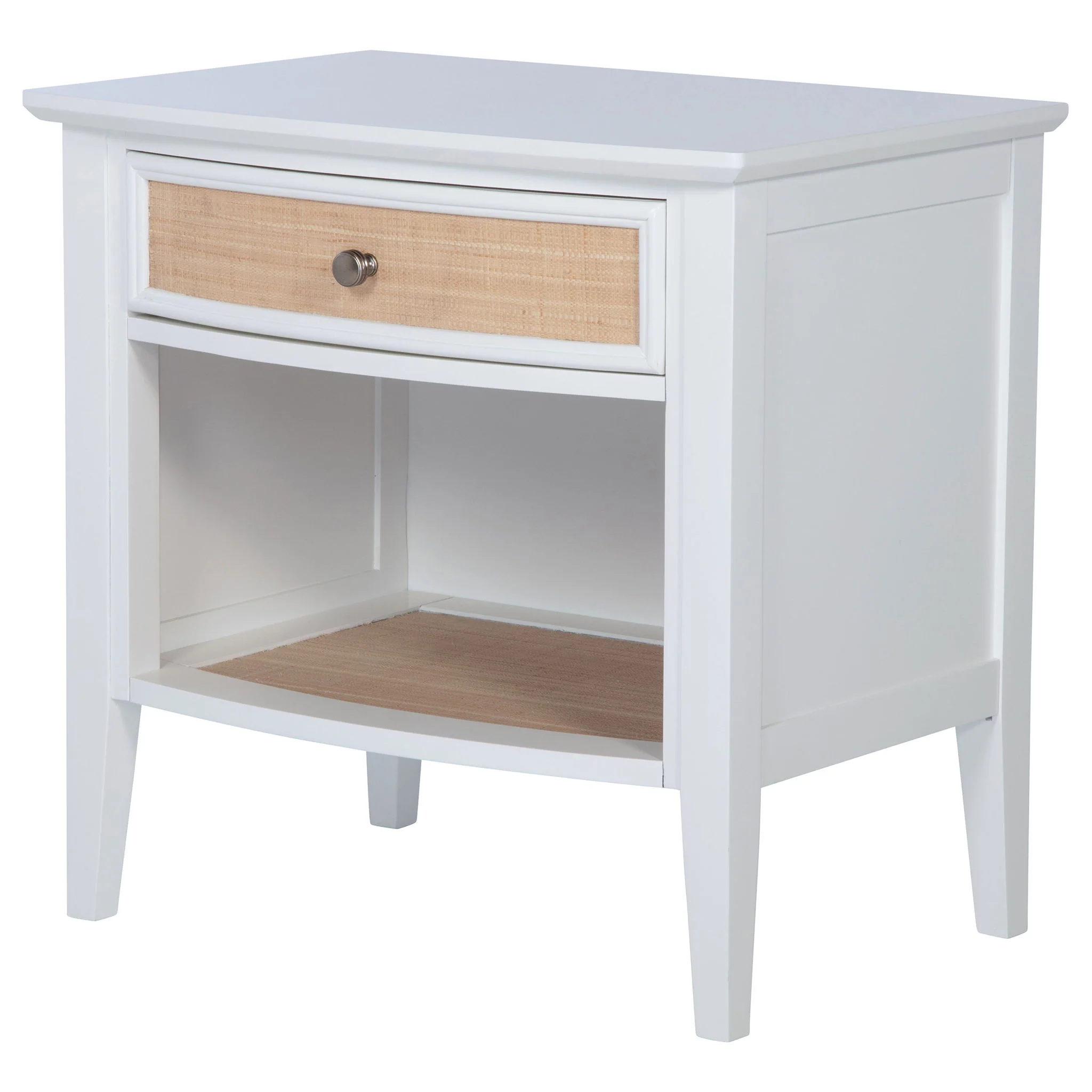Bexhill 1-drawer Nightstand Bedside Table White - Image 2