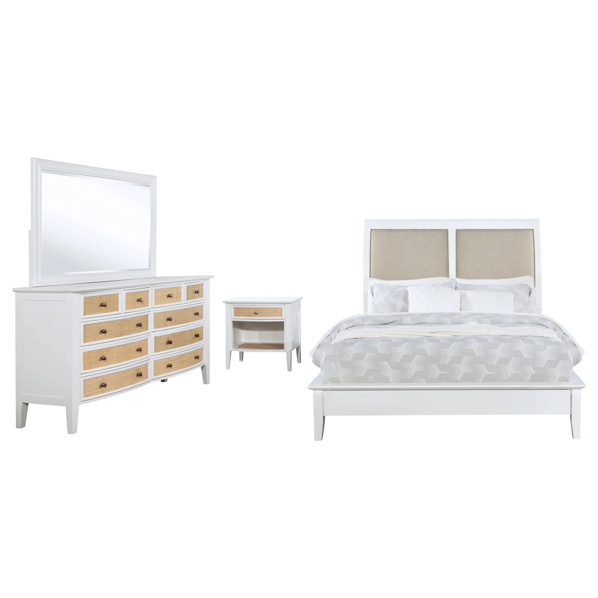 Bexhill 4-piece Queen Bedroom Set White - Image 2