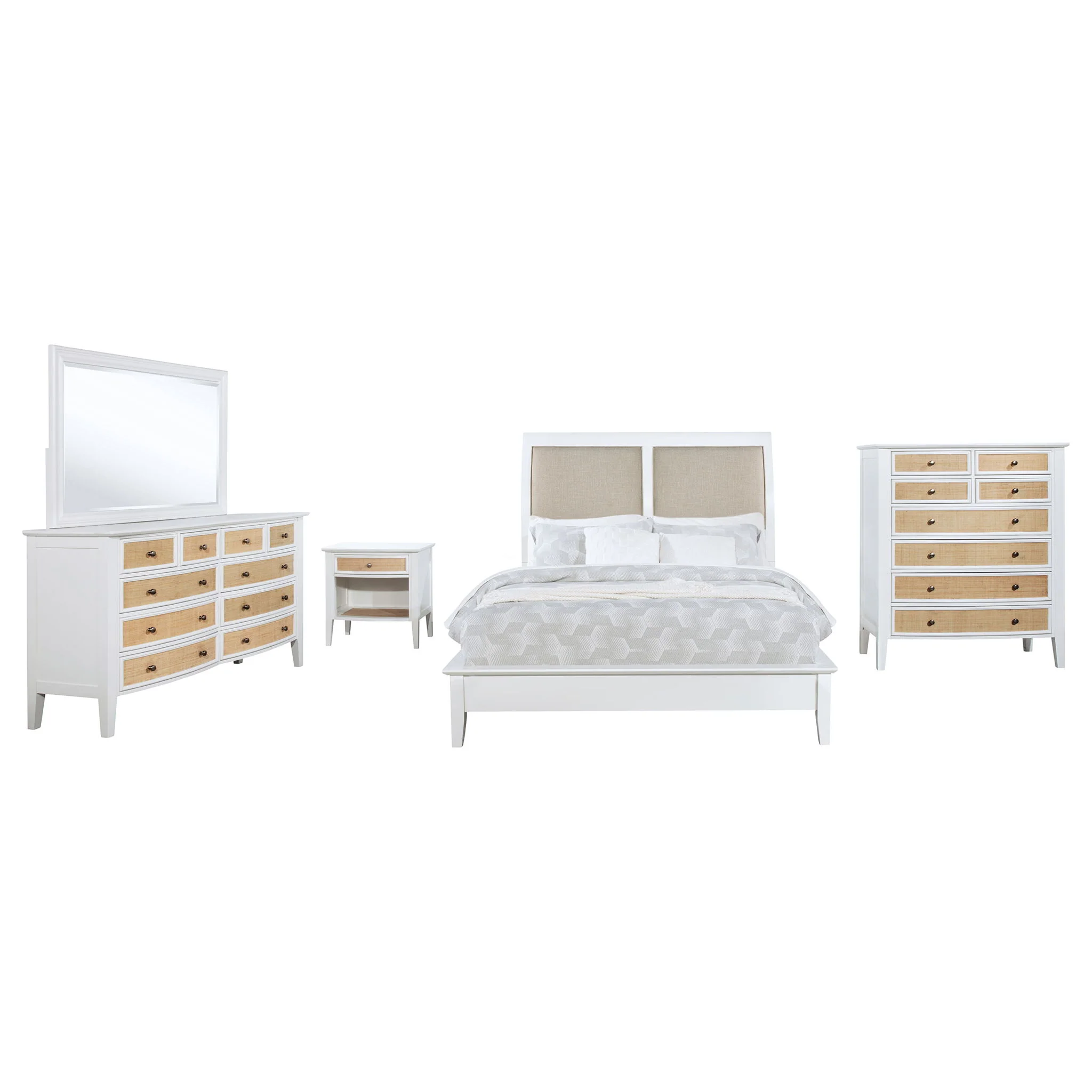 Bexhill 5-piece California King Bedroom Set White - Image 2