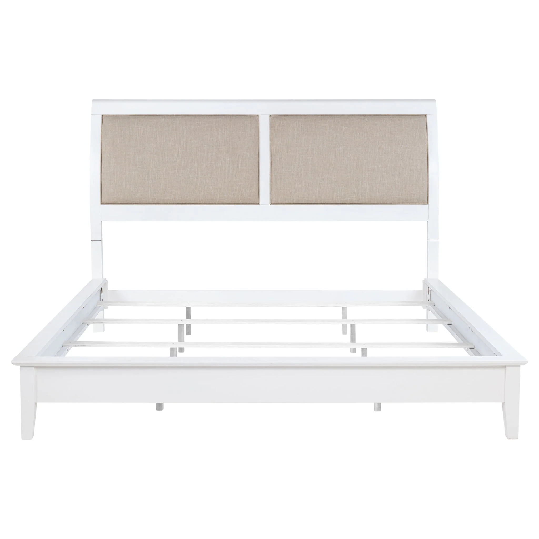Bexhill 56-inch Upholstered Eastern King Panel Bed White - Image 4