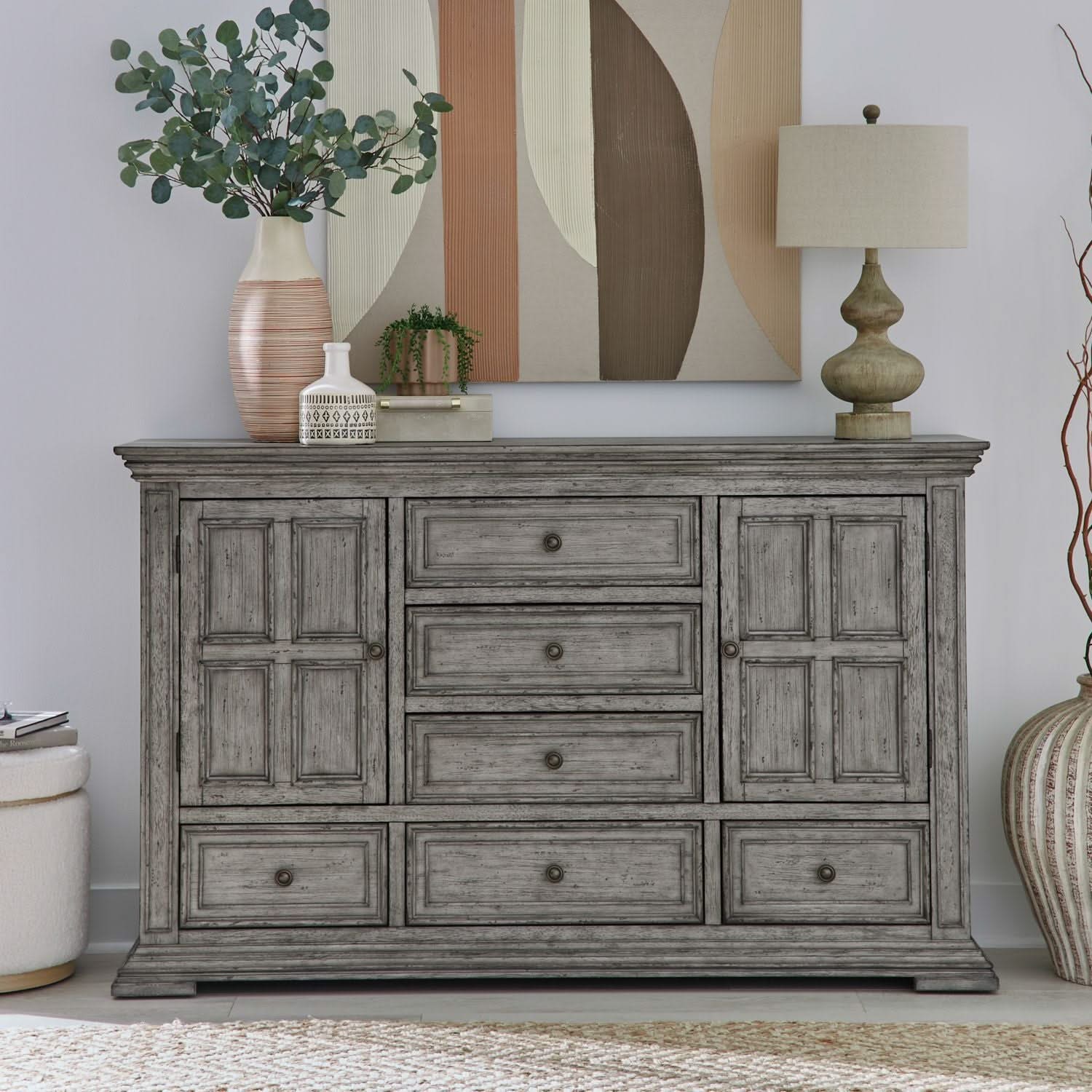 Big Valley - 2 Door 6 Drawer Dresser - Image 2