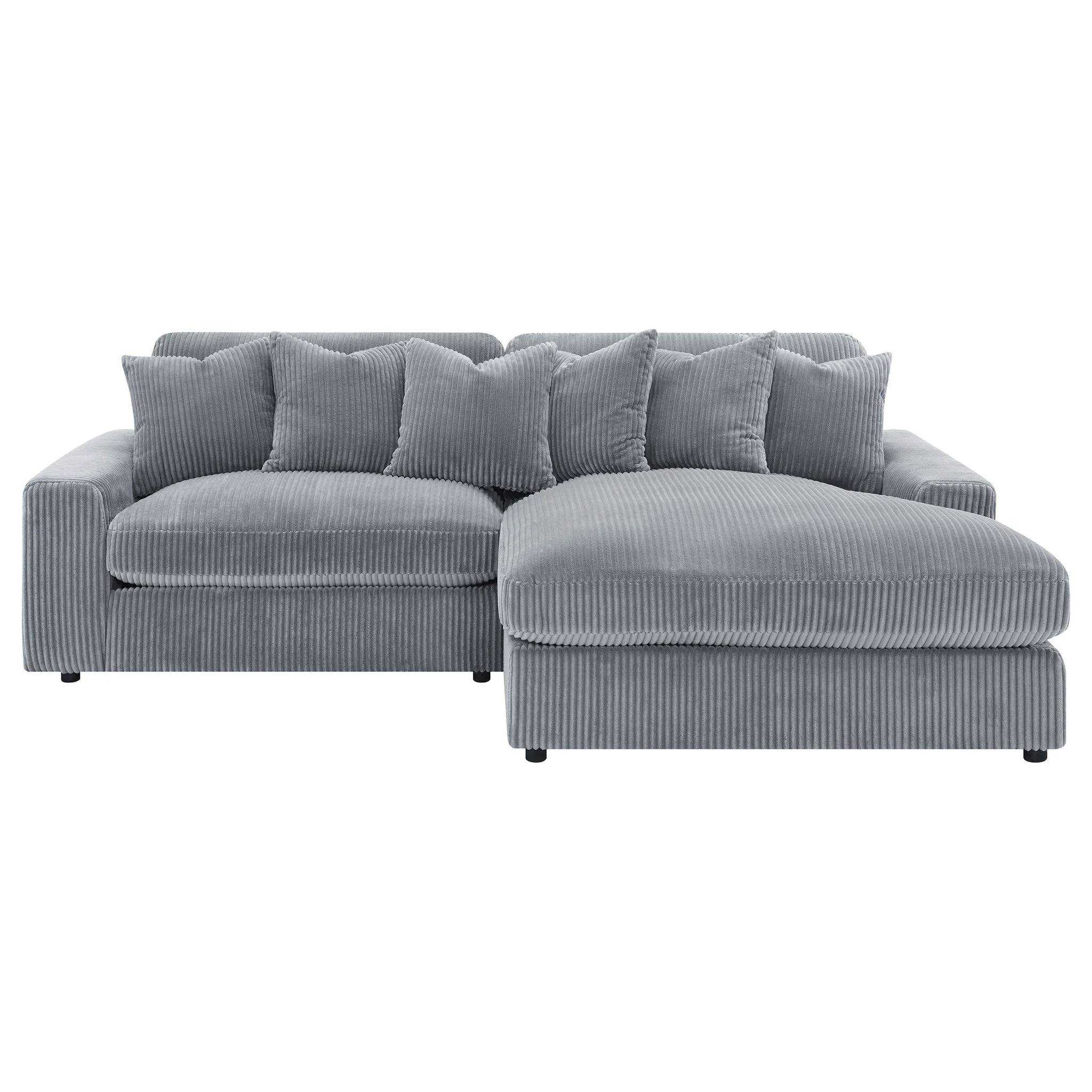Blaine Upholstered Reversible Chaise Sectional Sofa Fog - Image 3