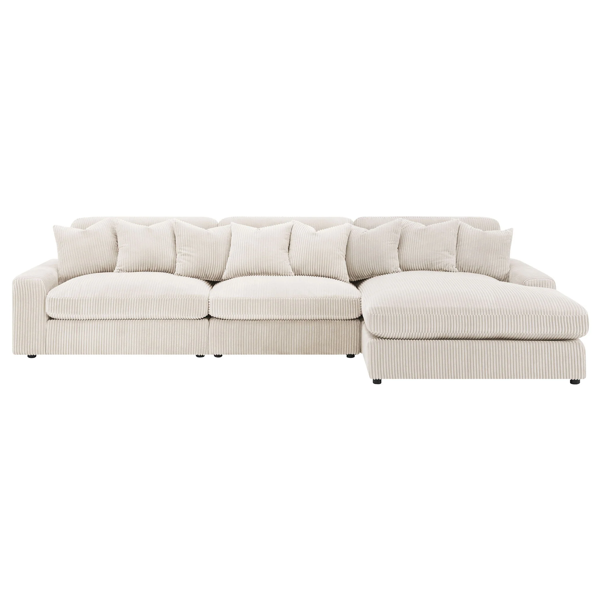 Blaine Upholstered Reversible Chaise Sectional Sofa Sand - Image 2