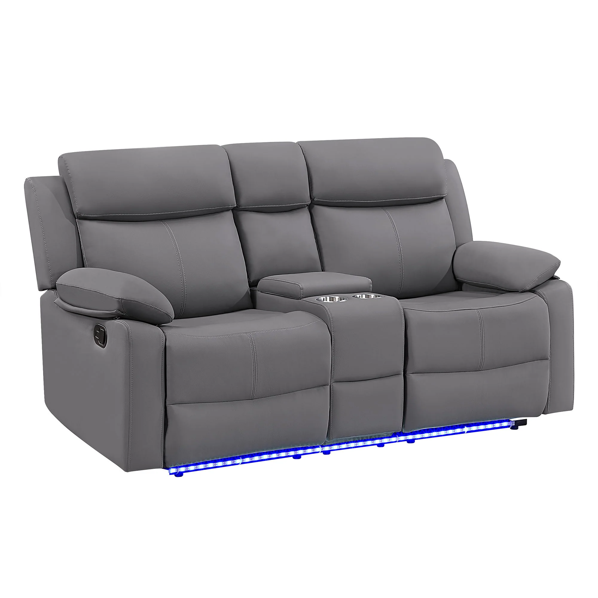 Blanche - Console Reclining Loveseat With LED Lights And Speakers - Image 6