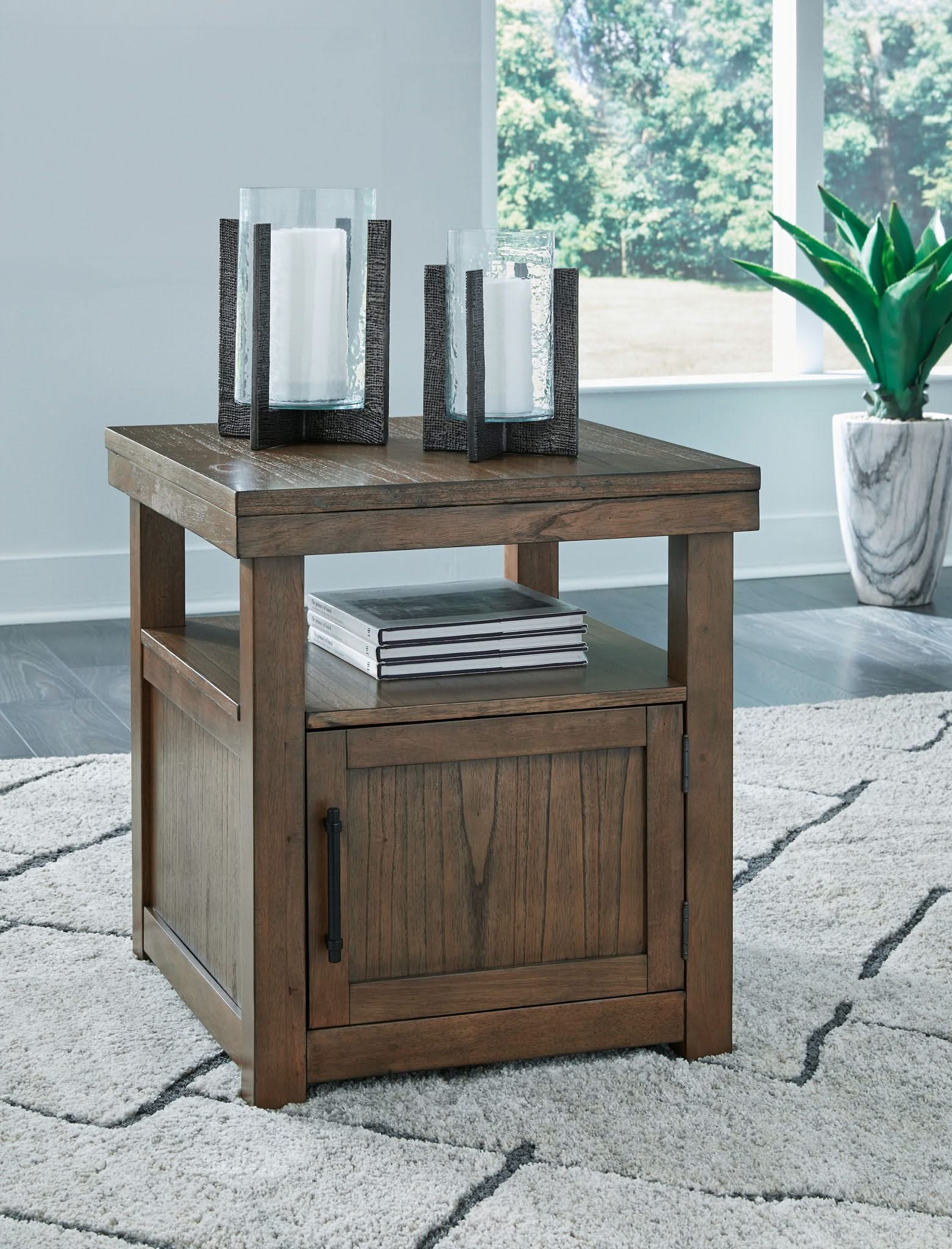 Boardernest - Rectangular End Table - Brown - Image 2