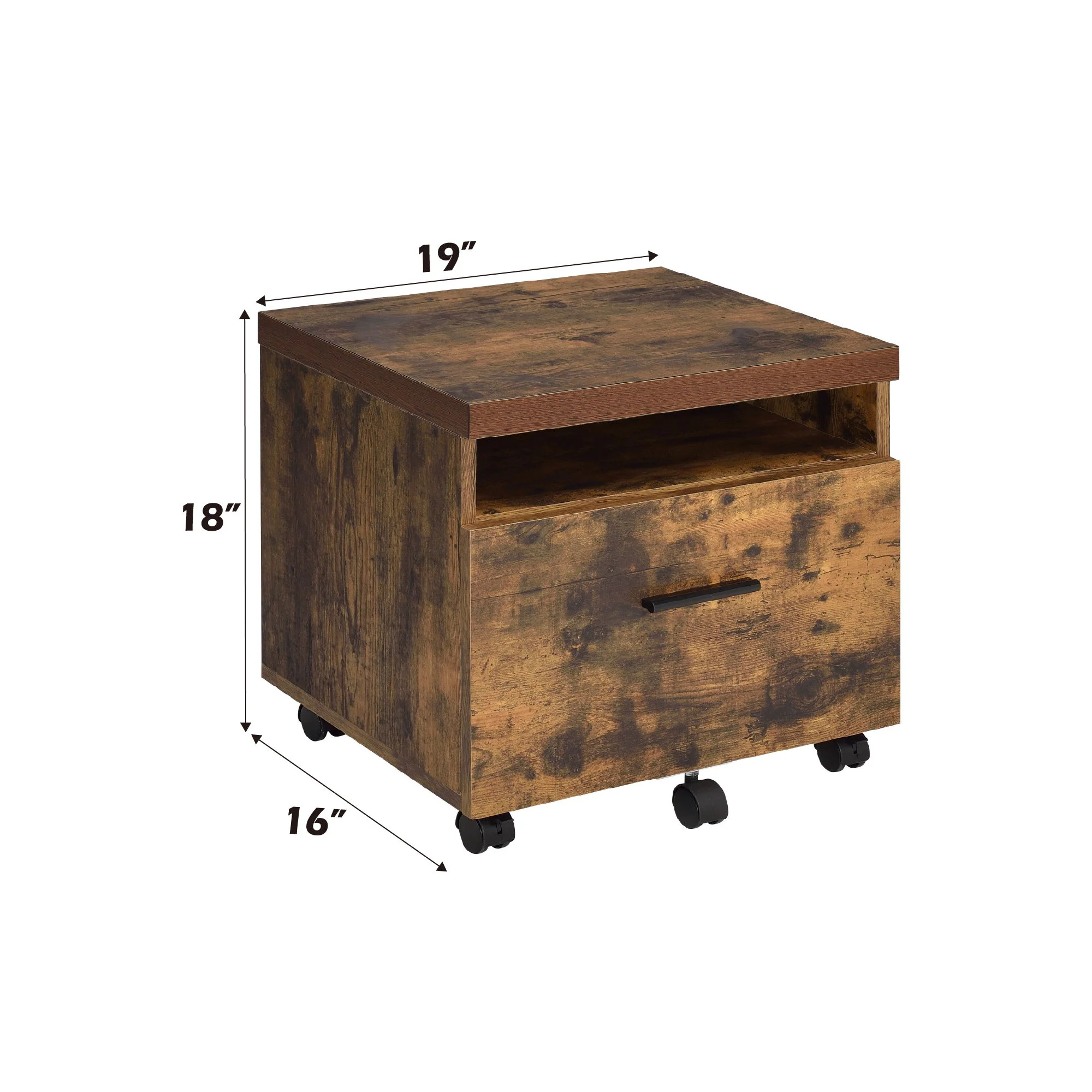 Bob - File Cabinet - Weathered Oak / Black - Image 2