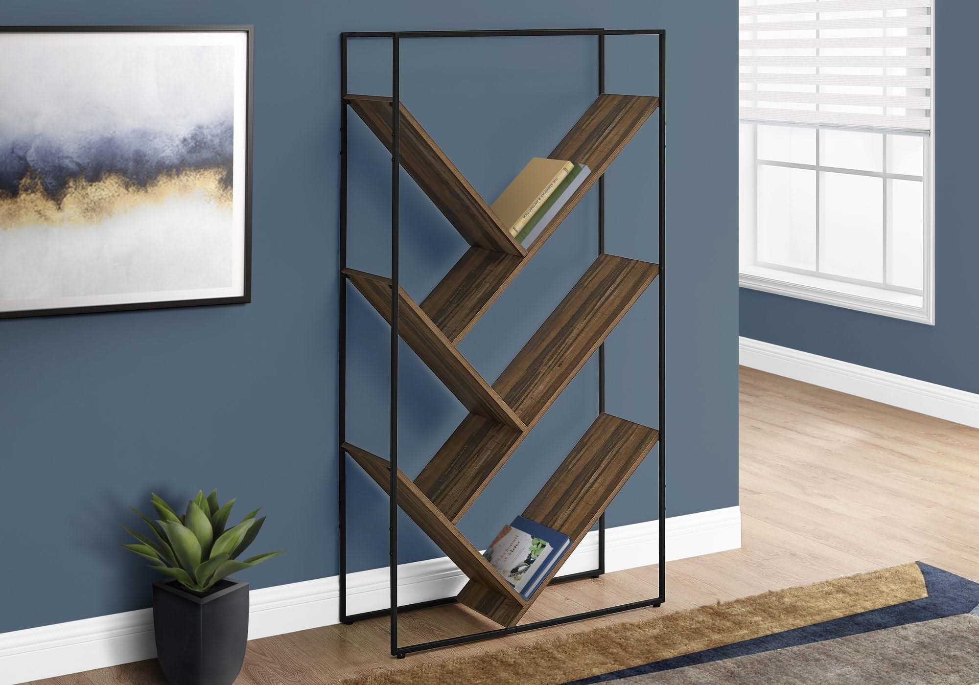 Bookshelf, Bookcase, Etagere, 3 Tier, Office, Contemporary & Modern - Image 2