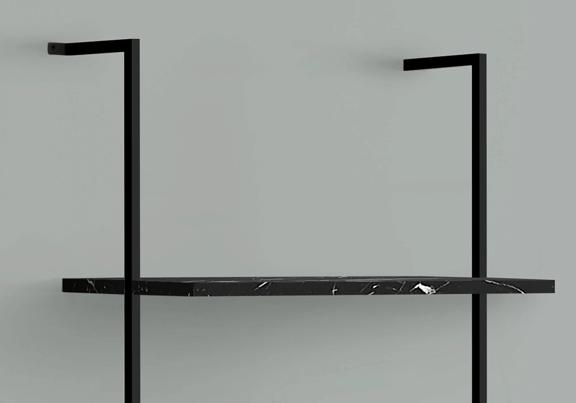 Bookshelf, Bookcase, Etagere, Ladder, 5 Tier, For Office, Marble Look Contemporary & Modern - Image 5
