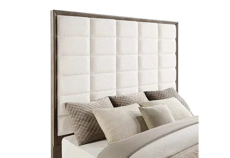 Boulevard Taupe Oak Modern 5 PC Bedroom Set Includes Bed (Headboard, Footboard and Rails), Dresser and Mirror - Image 3