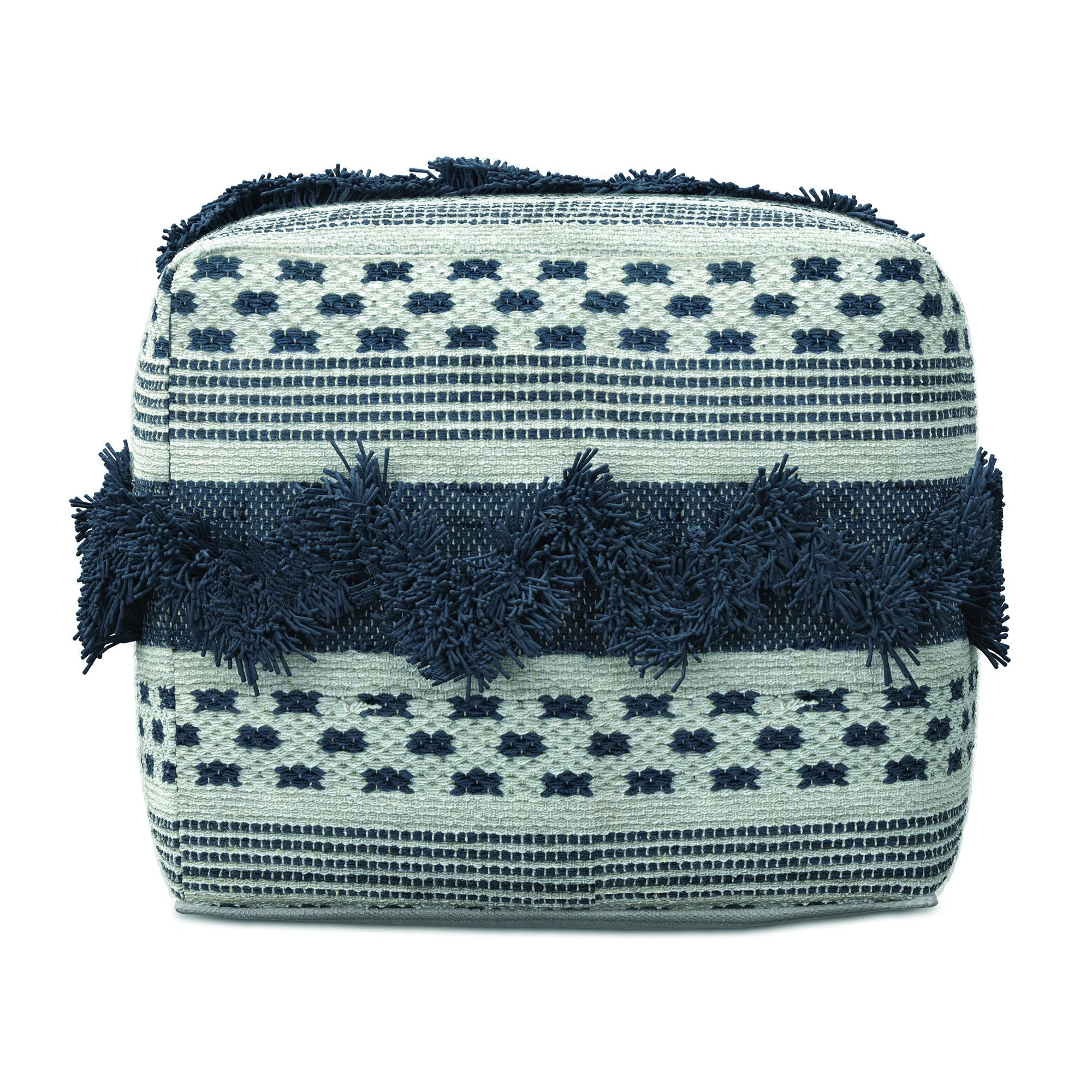 Bowden - Square Pouf Ottoman - Gray