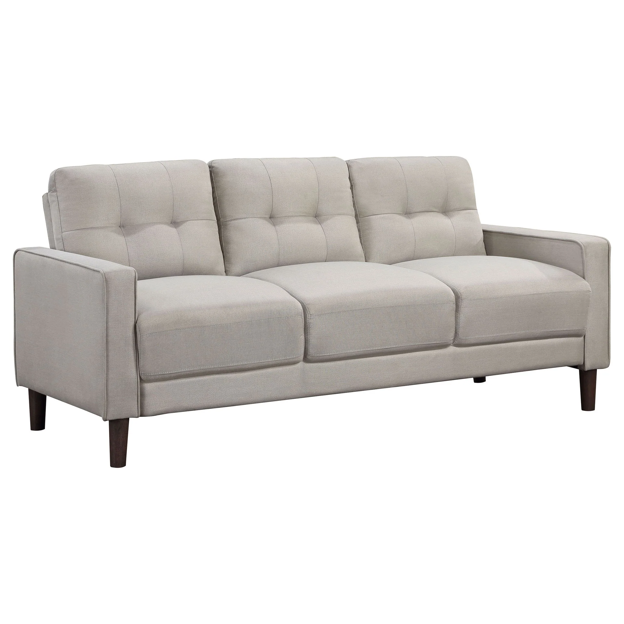 Bowen 3-piece Upholstered Track Arm Tufted Sofa Set Beige - Image 3
