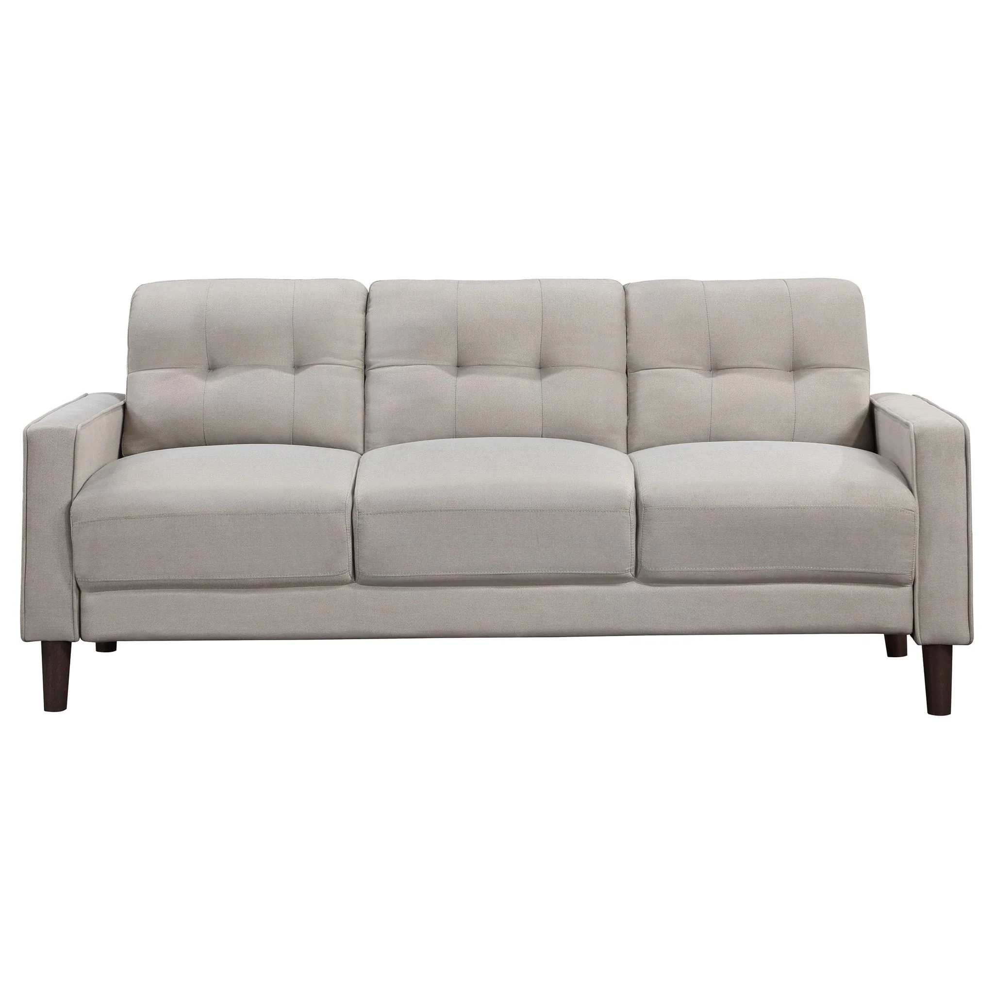 Bowen 3-piece Upholstered Track Arm Tufted Sofa Set Beige - Image 4