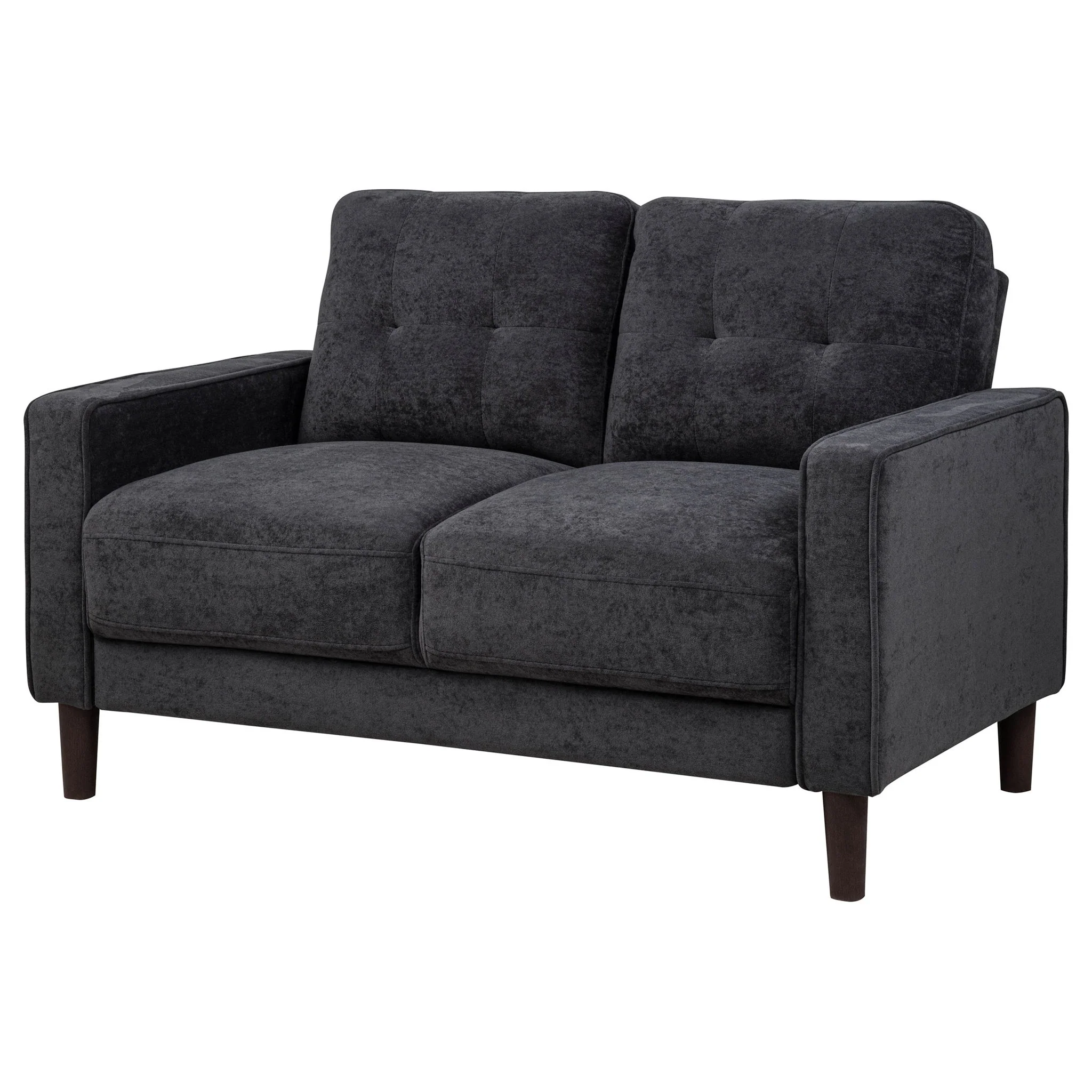 Bowen II Fabric Upholstered Track Arm Loveseat Steel Grey - Image 2