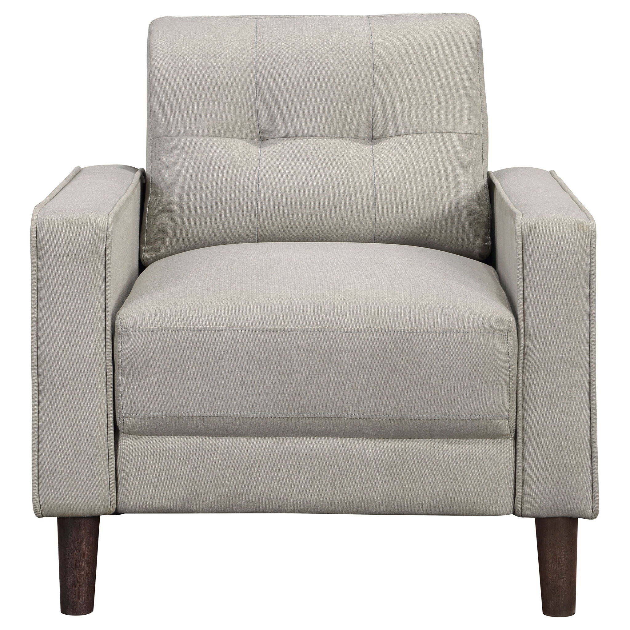 Bowen Upholstered Track Arm Tufted Accent Chair Beige - Image 3