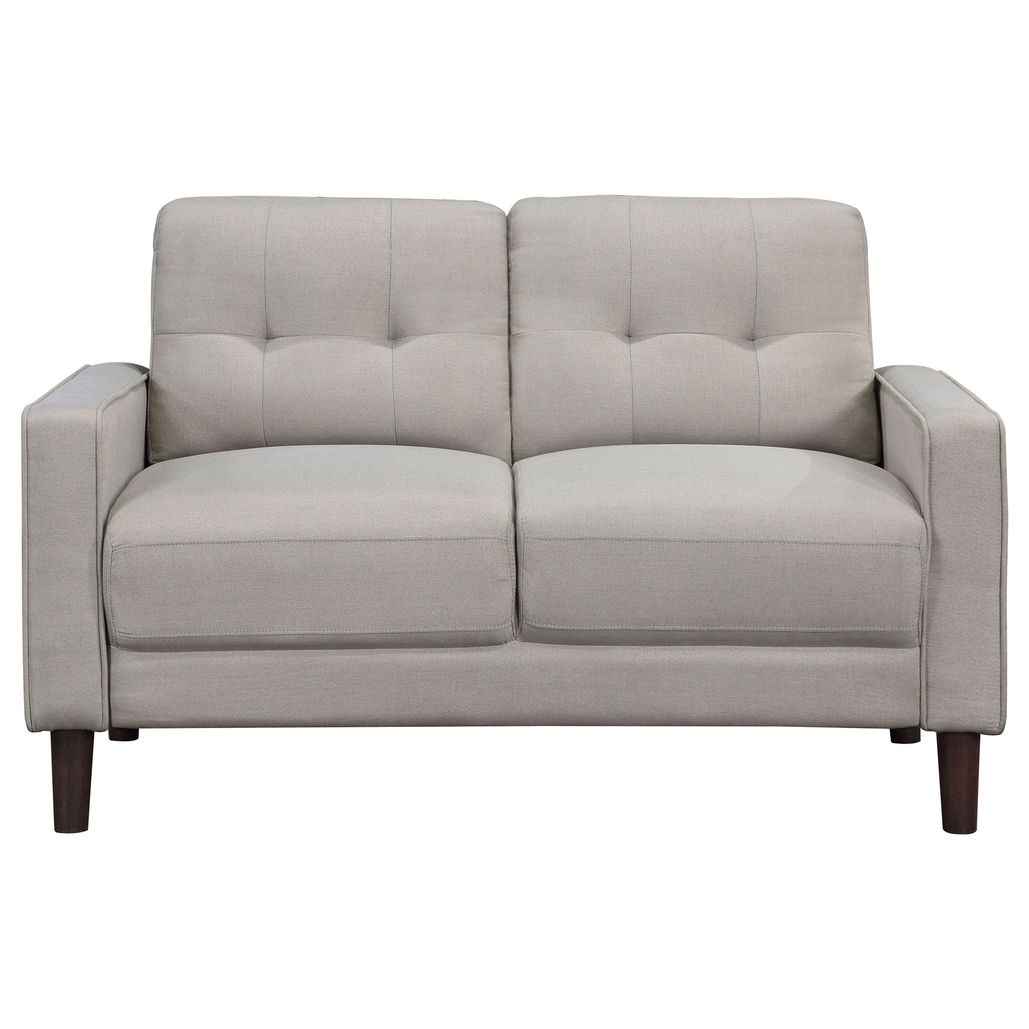 Bowen Upholstered Track Arm Tufted Loveseat Beige - Image 3