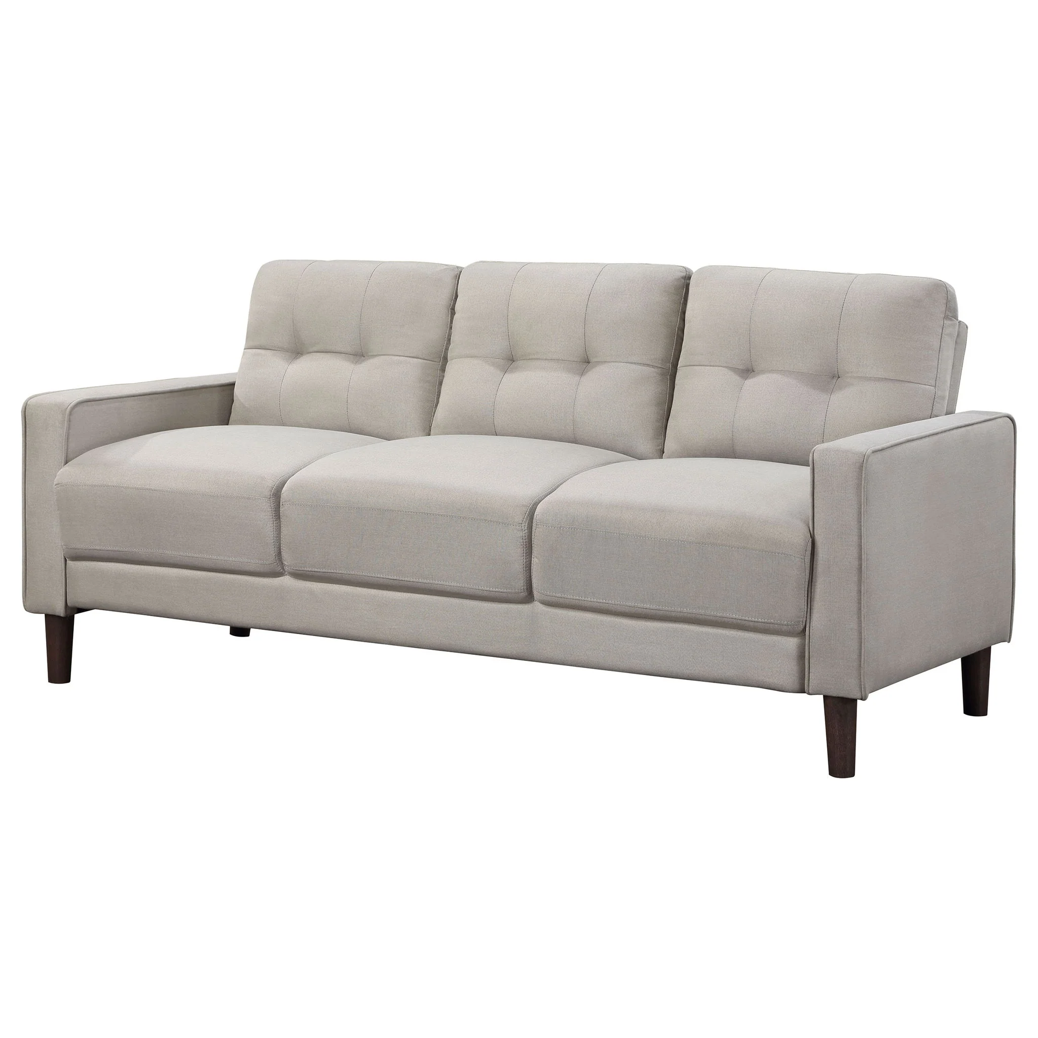 Bowen Upholstered Track Arm Tufted Sofa Beige - Image 2