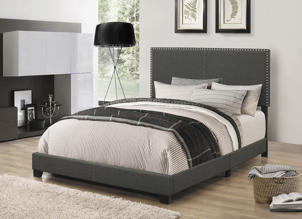 Boyd Upholstered Full Panel Bed Charcoal - Image 2
