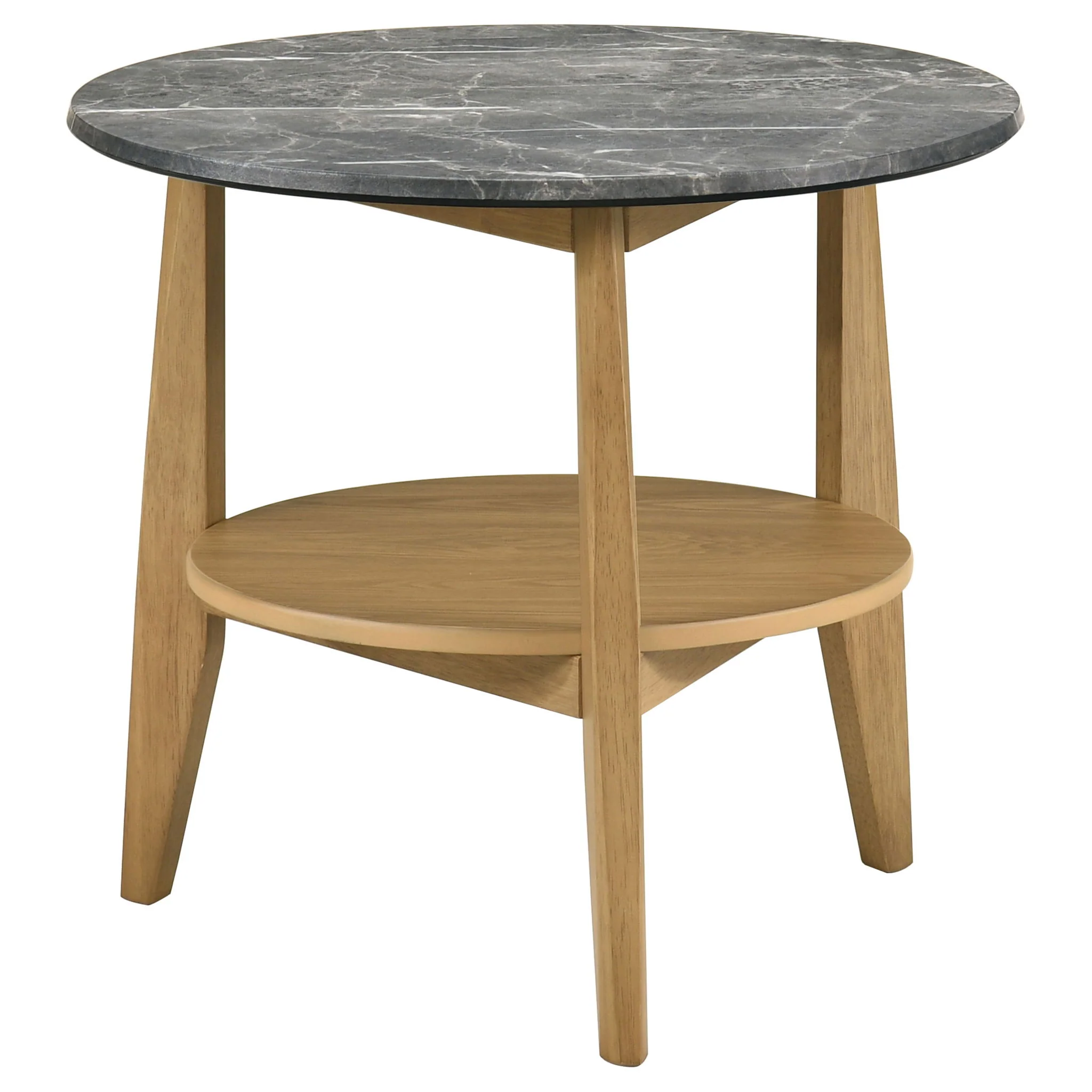 Bradley 3-Piece Round SmartTop Coffee Table Set Grey and Natural - Image 3