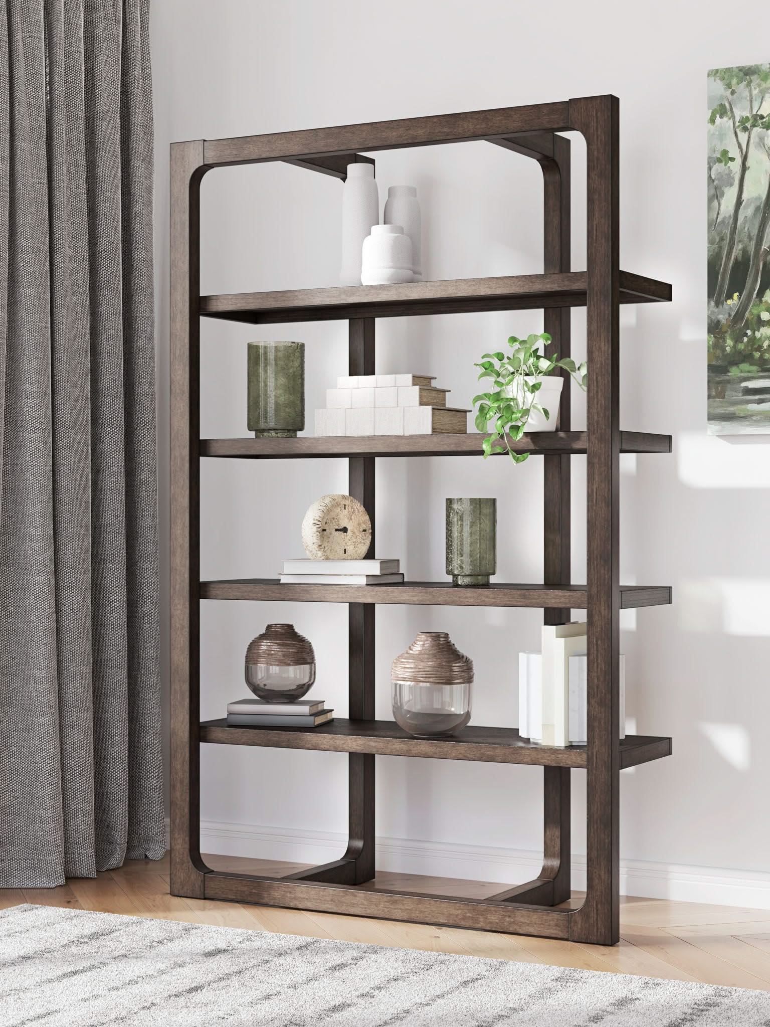 Breckington - Bookcase - Dark Brown - Image 4