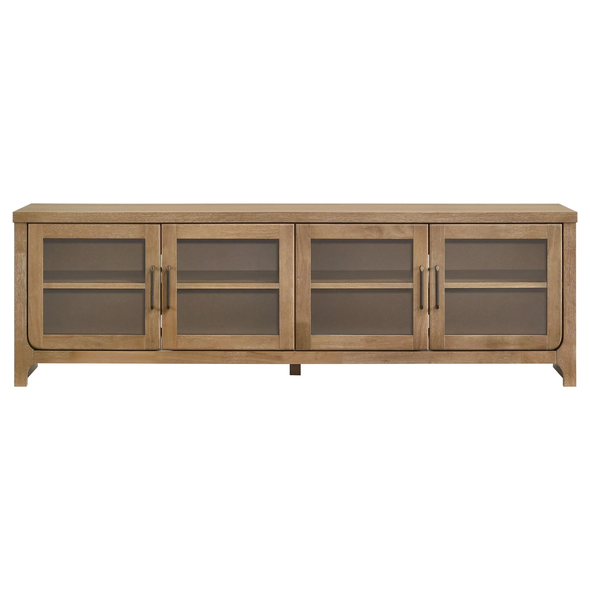 Brenham 79-inch 4-door TV Stand Media Console Washed Oak - Image 4