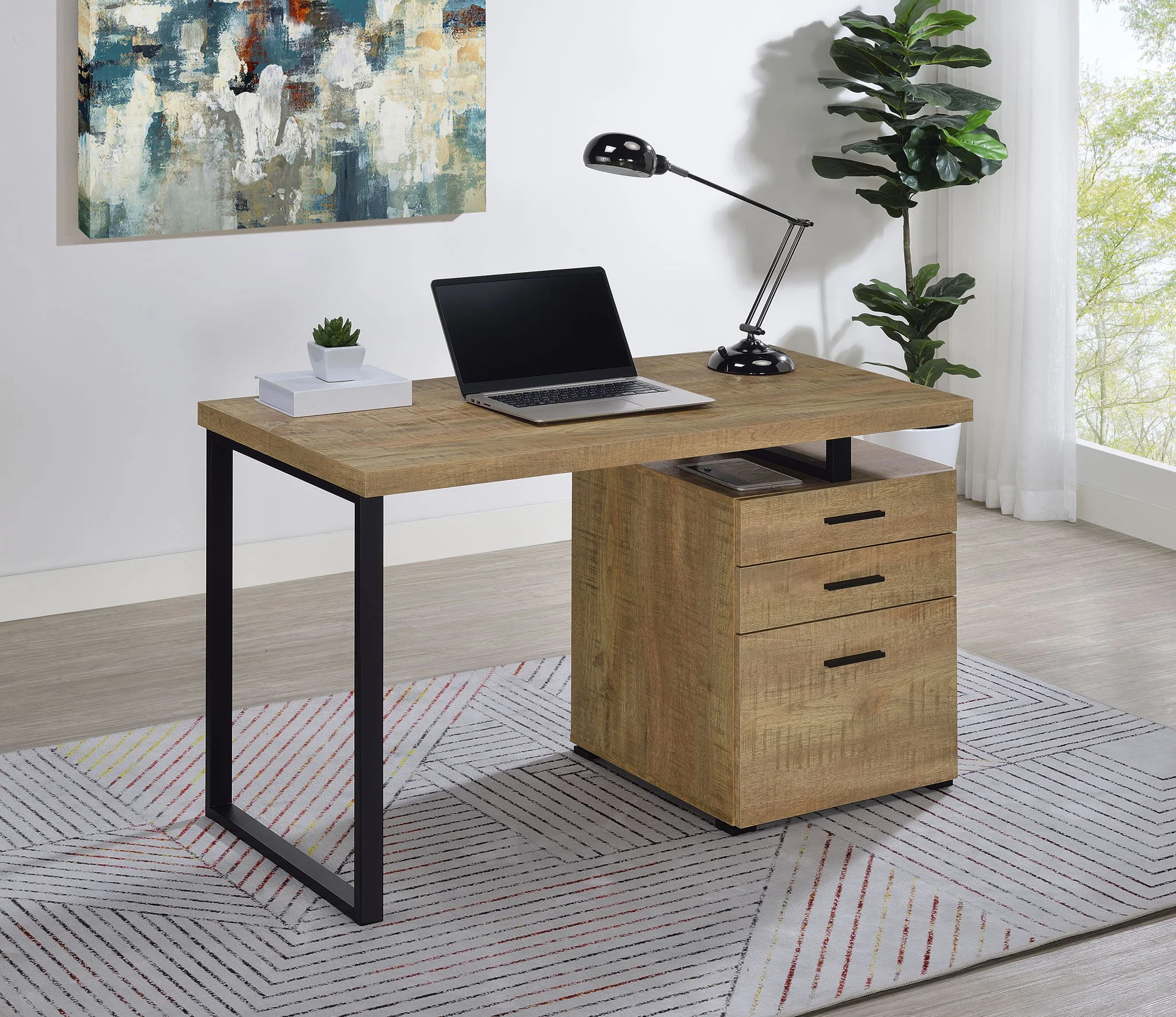 Brennan 47-inch 3-drawer Office Computer Desk Mango - Image 4