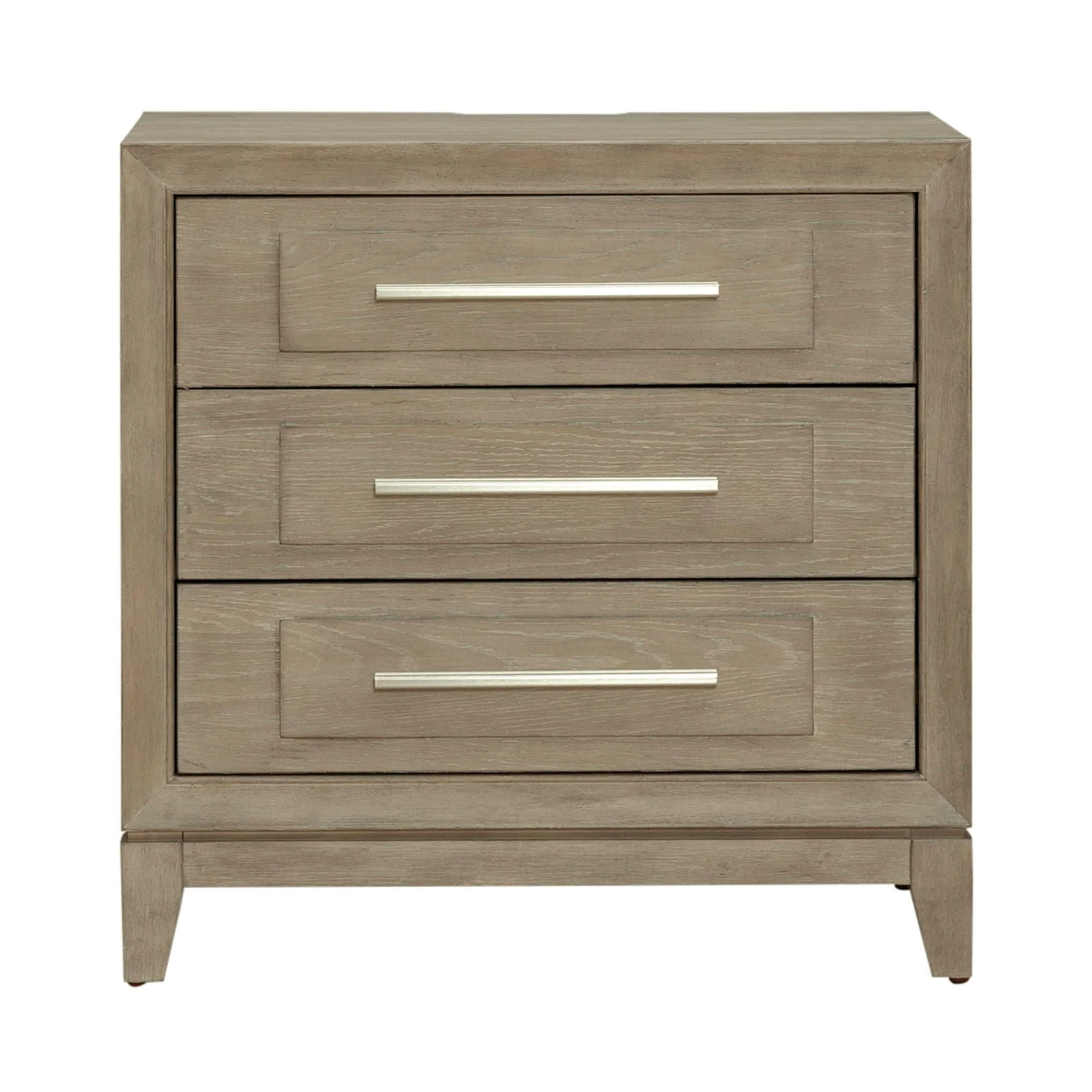 Brentwood - 3 Drawer Nightstand With Charging Station - Sandstone - Image 2