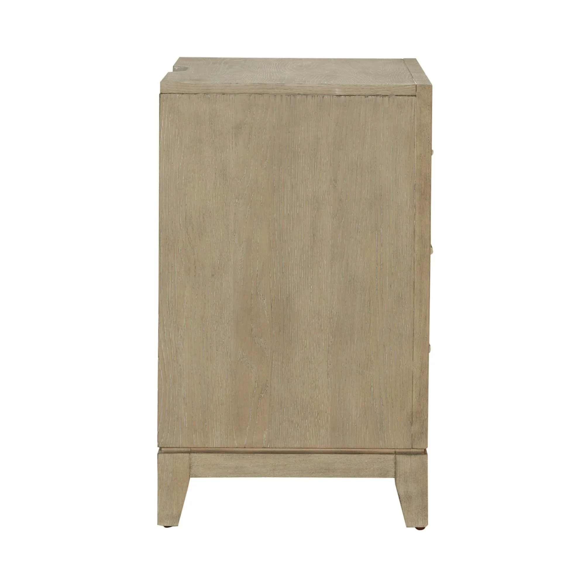 Brentwood - 3 Drawer Nightstand With Charging Station - Sandstone - Image 4