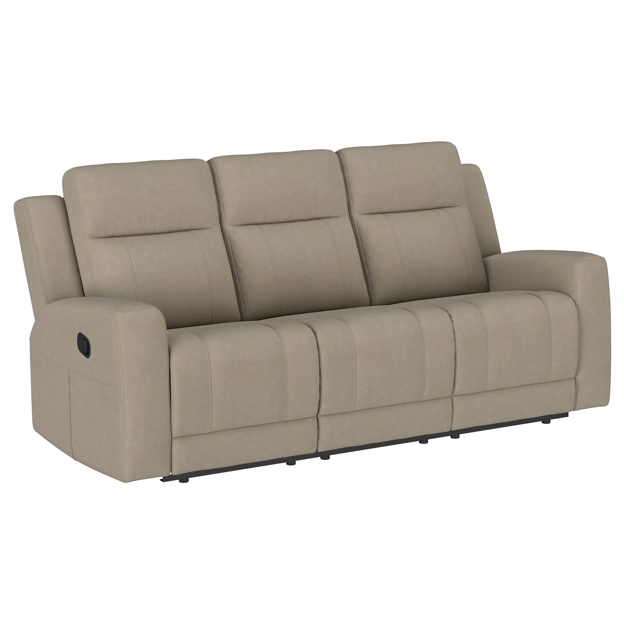 Brentwood 3-piece Upholstered Reclining Sofa Set Taupe - Image 2