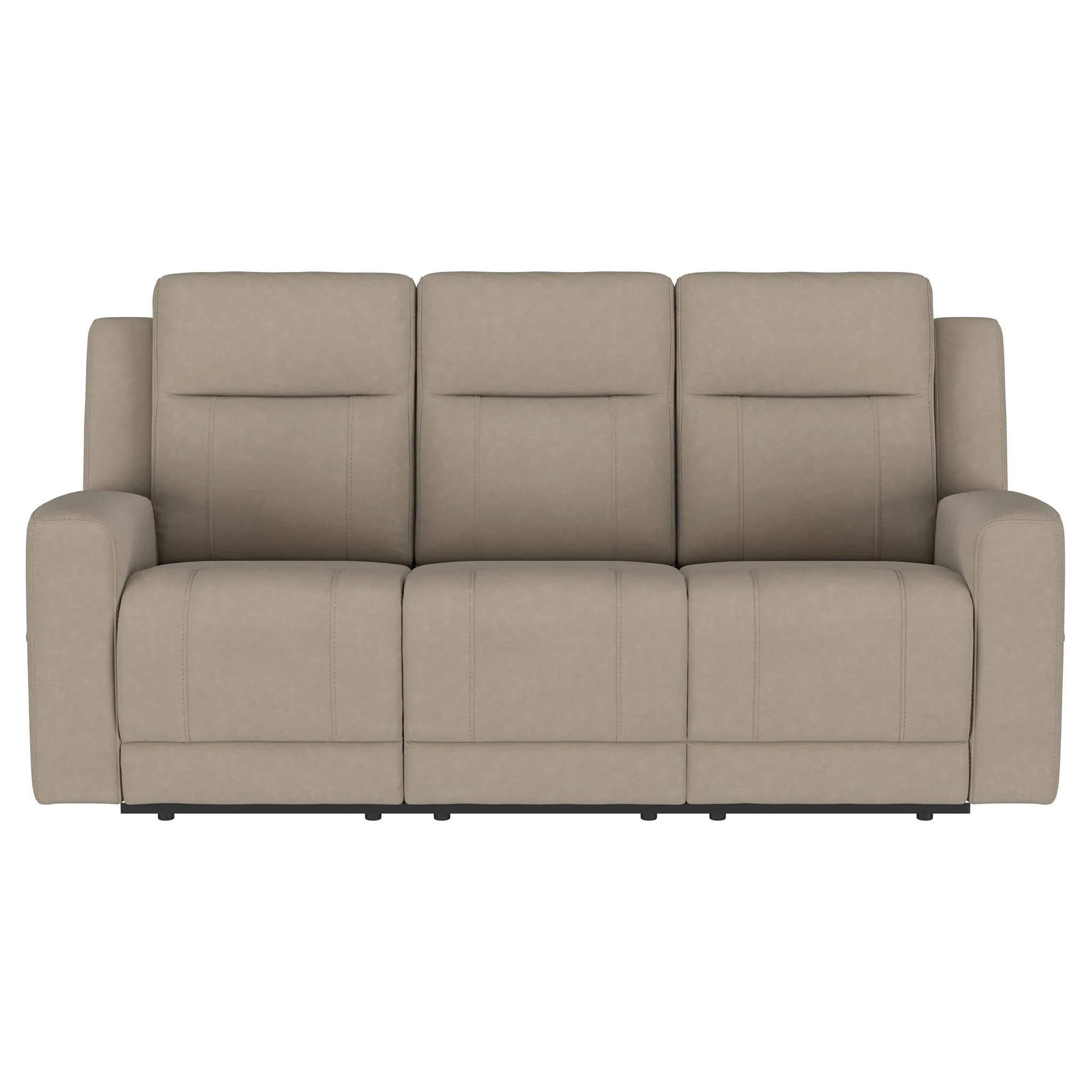 Brentwood 3-piece Upholstered Reclining Sofa Set Taupe - Image 4