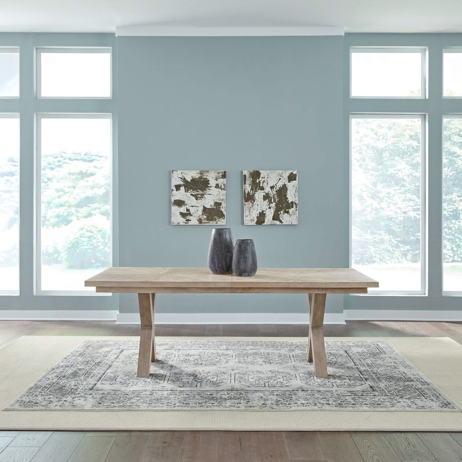Brentwood - Double Pedestal Table - Sandstone - Image 2