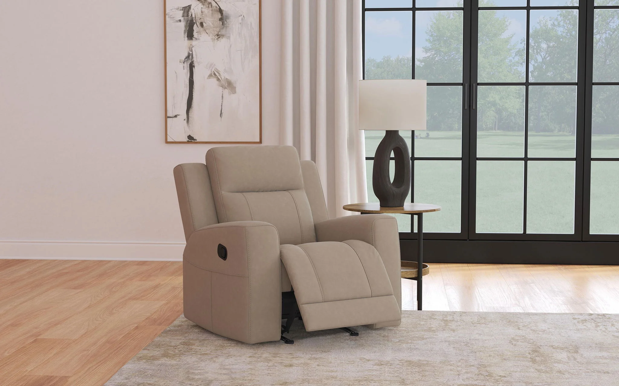 Brentwood Upholstered Recliner Chair Taupe - Image 4