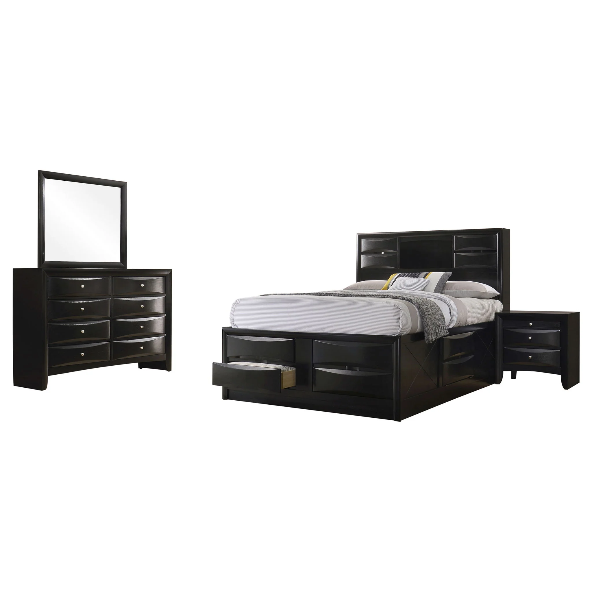 Briana 4-piece Eastern King Bedroom Set Black - Image 3