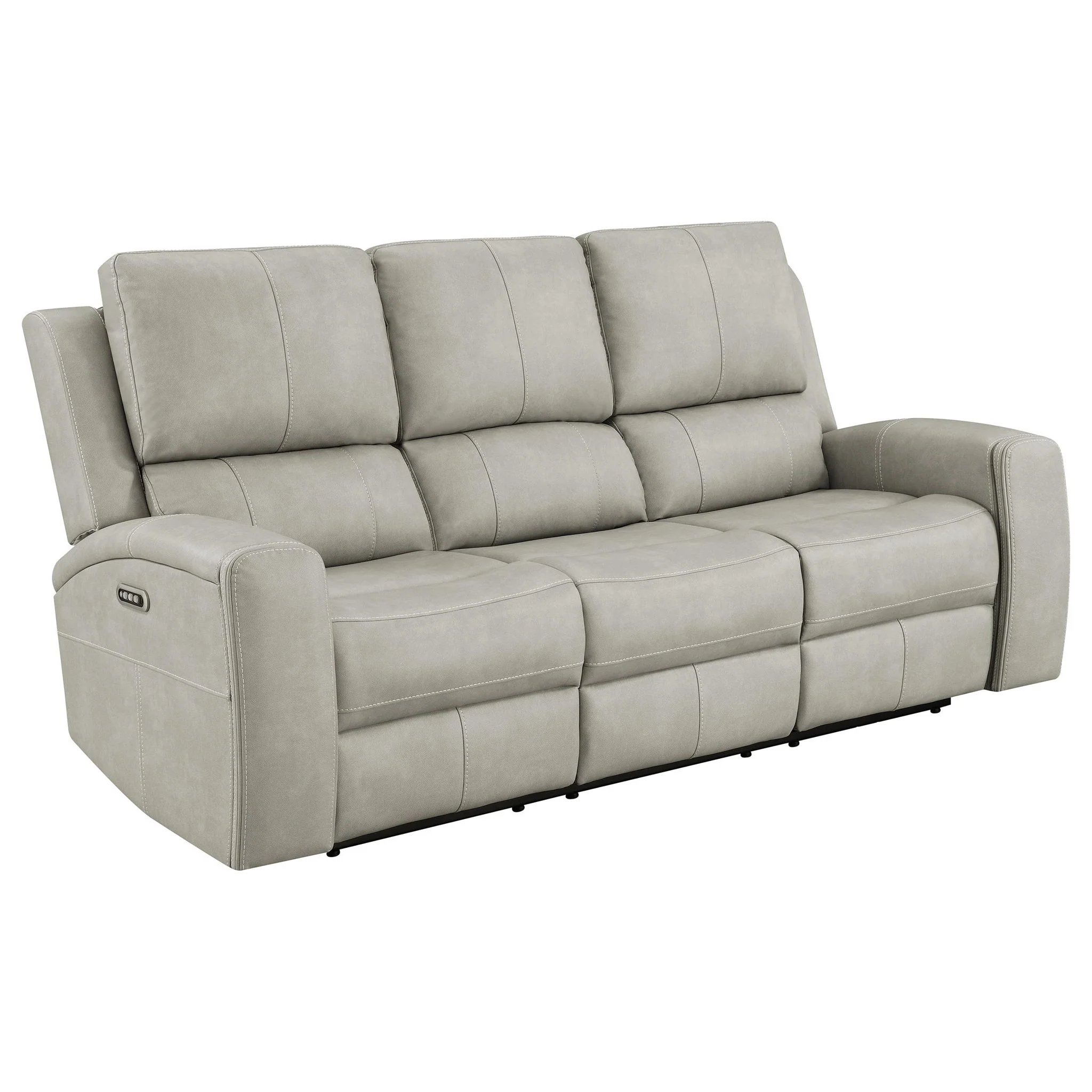 Brickston 2-piece Triple Power Reclining Sofa Set Grey - Image 2