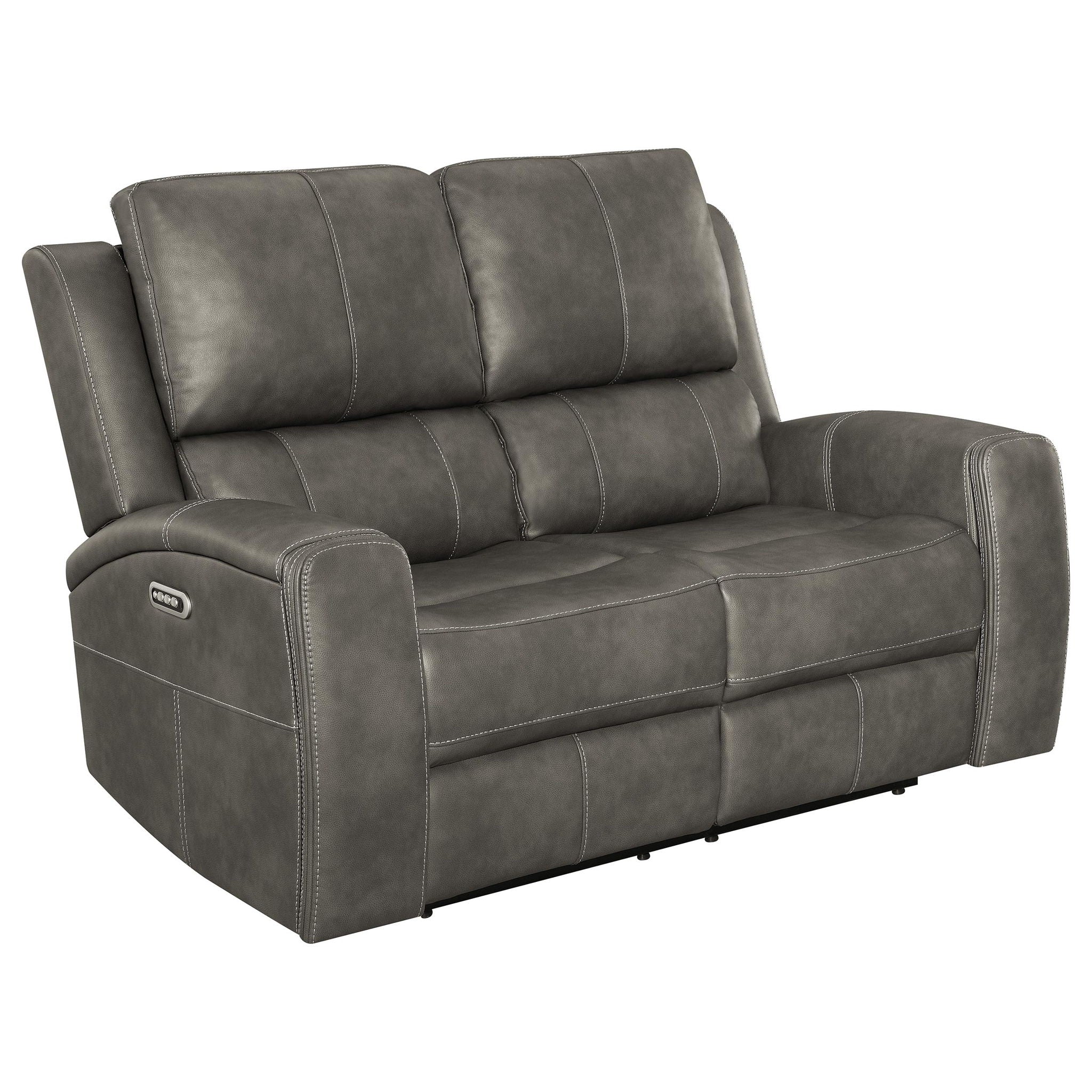 Brickston Triple Power Reclining Loveseat Charcoal - Image 4