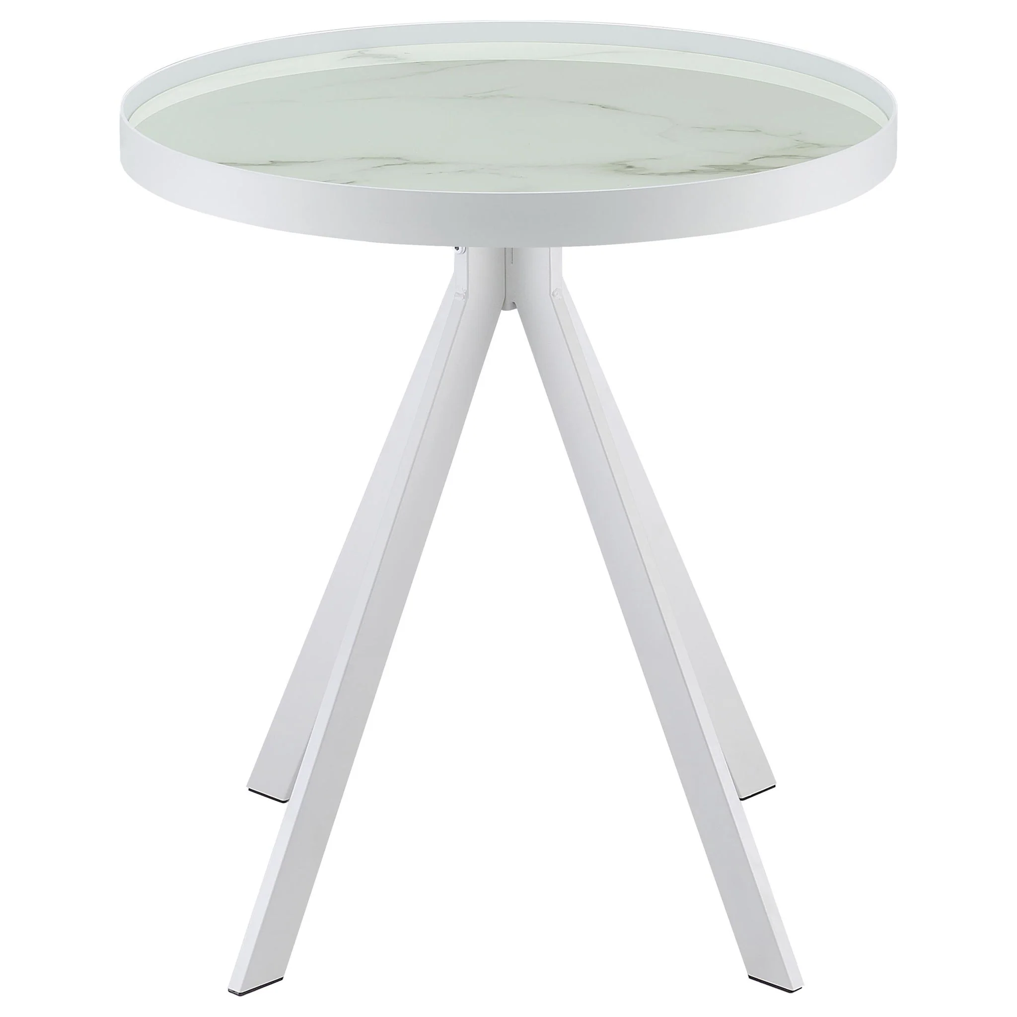 Briggs 2-piece Round Coffee and End Table Set White - Image 4