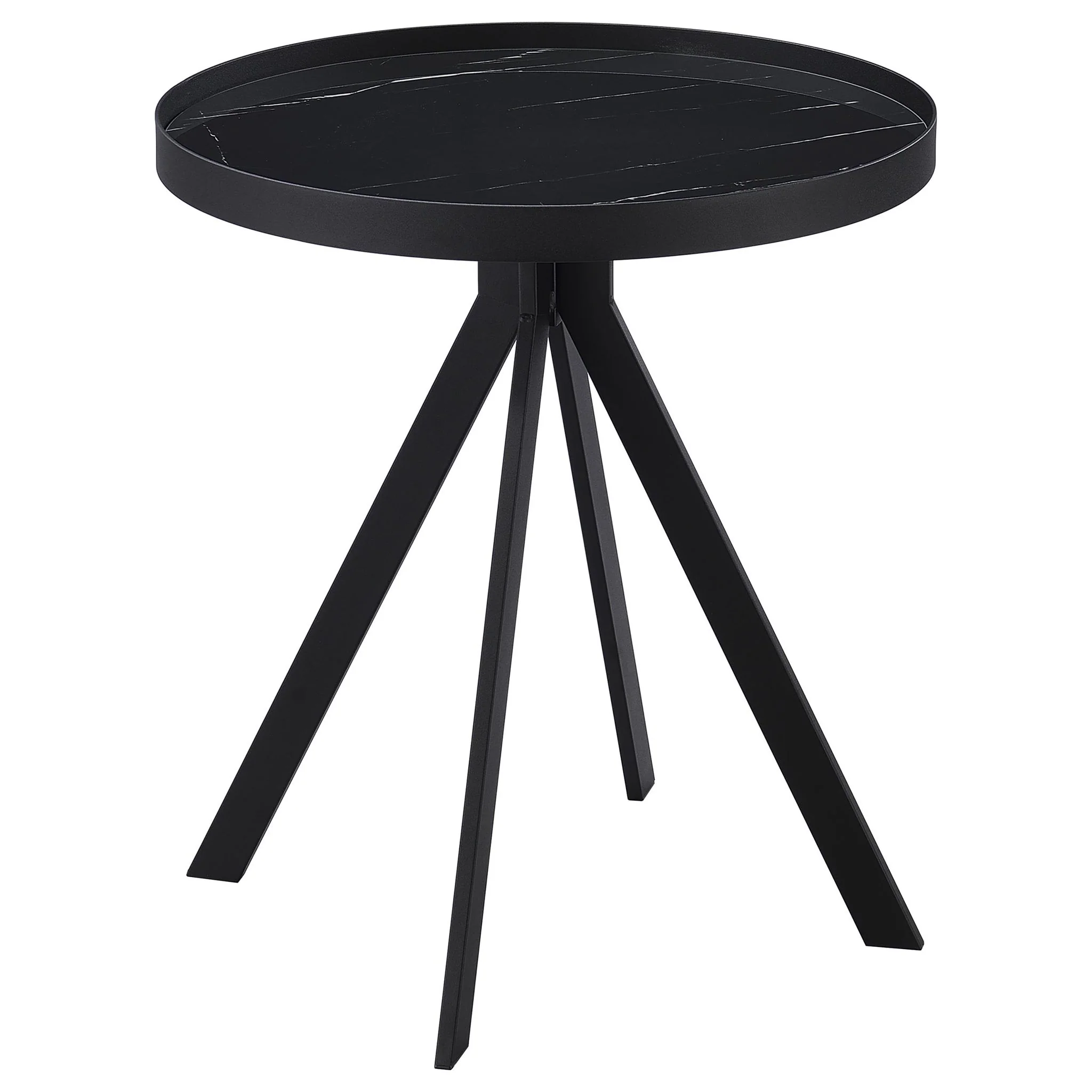 Briggs 3-piece Round Coffee and End Table Set Black - Image 3