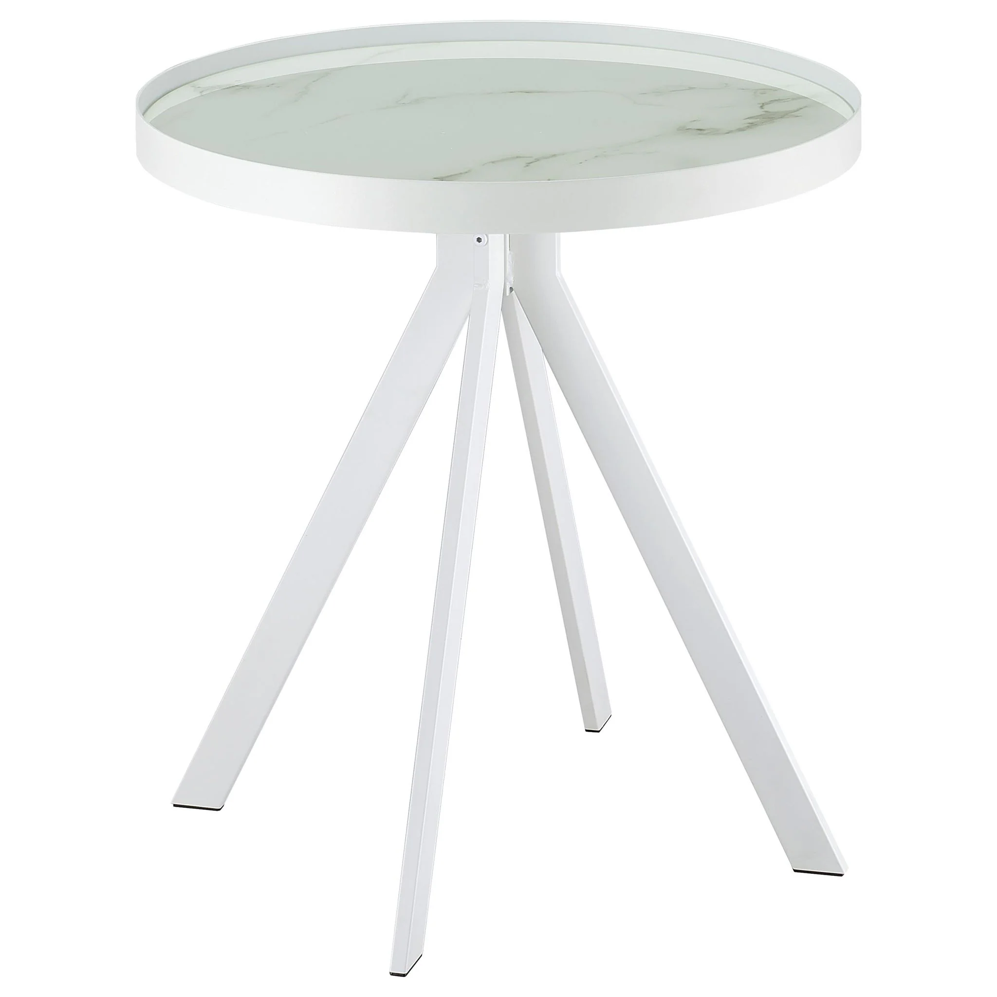 Briggs 3-piece Round Coffee and End Table Set White - Image 2