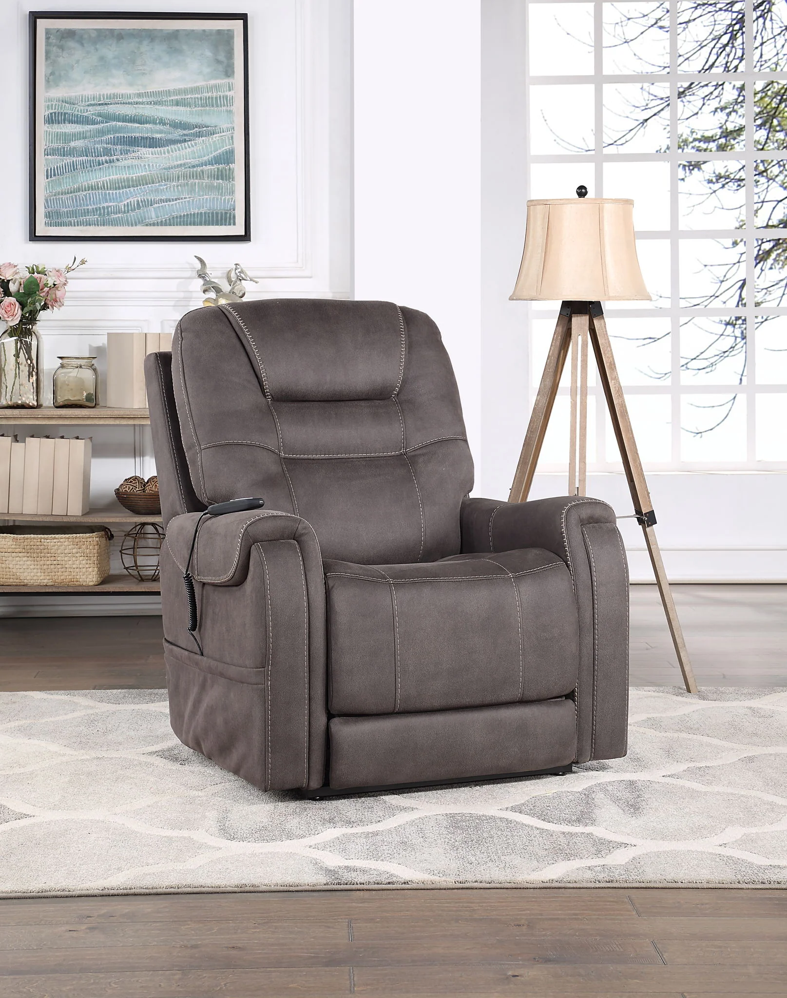 Brisbane - Power Lift Chair - Dark Gray - Image 4
