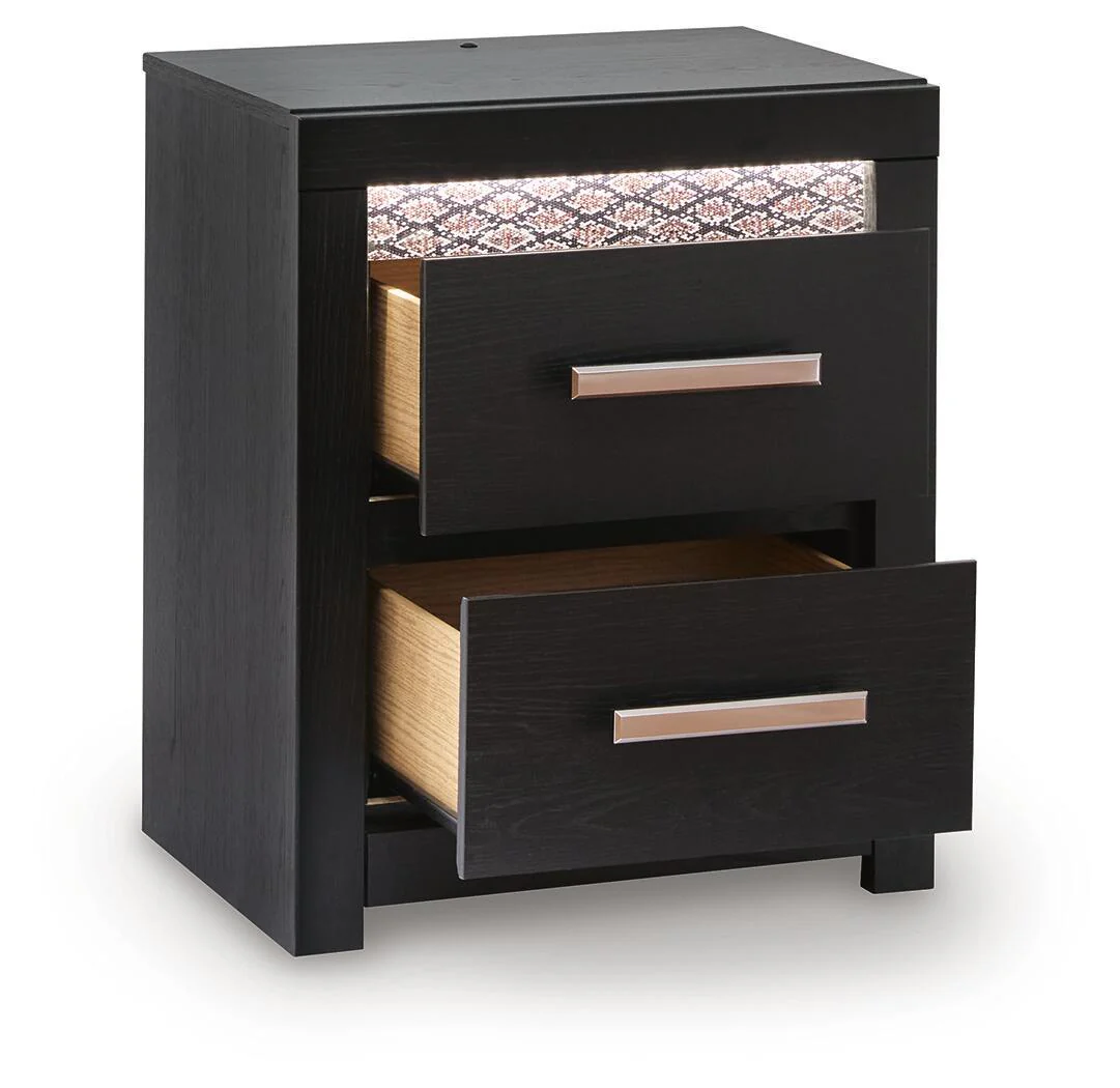 Brizmore - Two Drawer Night Stand - Black - Image 4