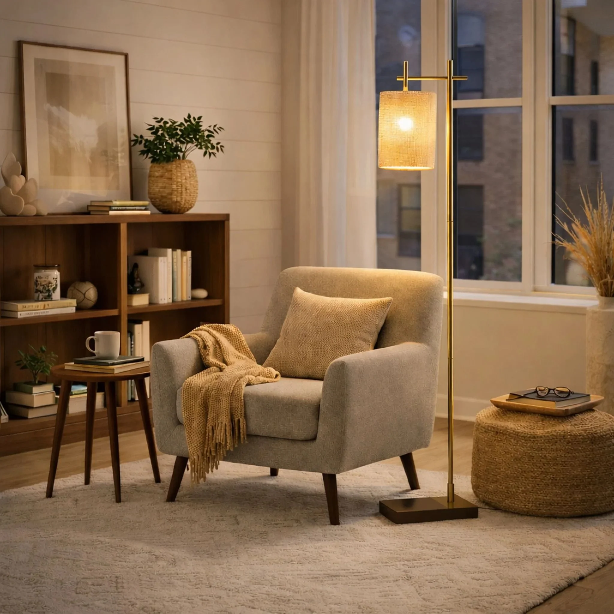 Brizo - Tall Corner Floor Lamp - Gold - Image 3