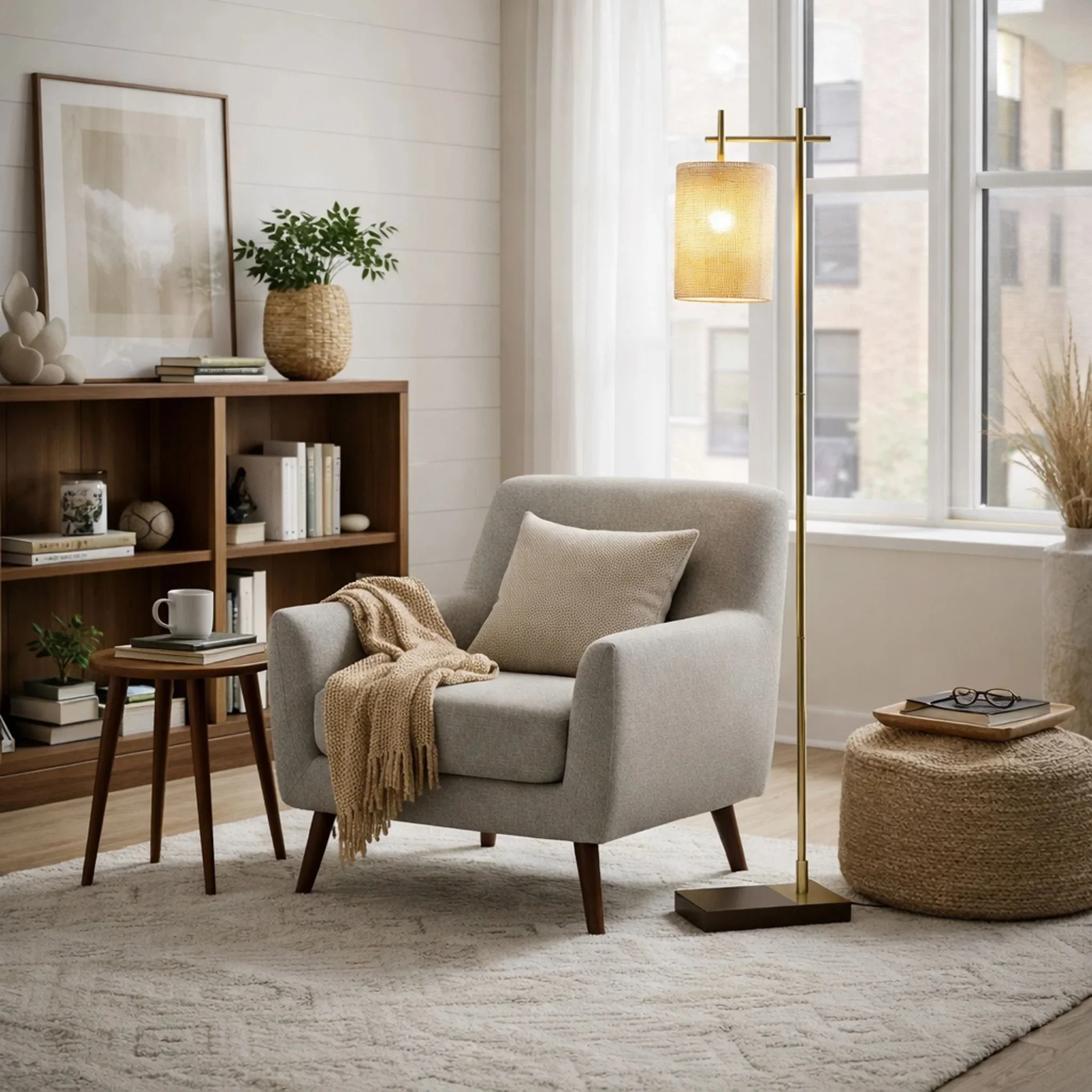 Brizo - Tall Corner Floor Lamp - Gold - Image 4