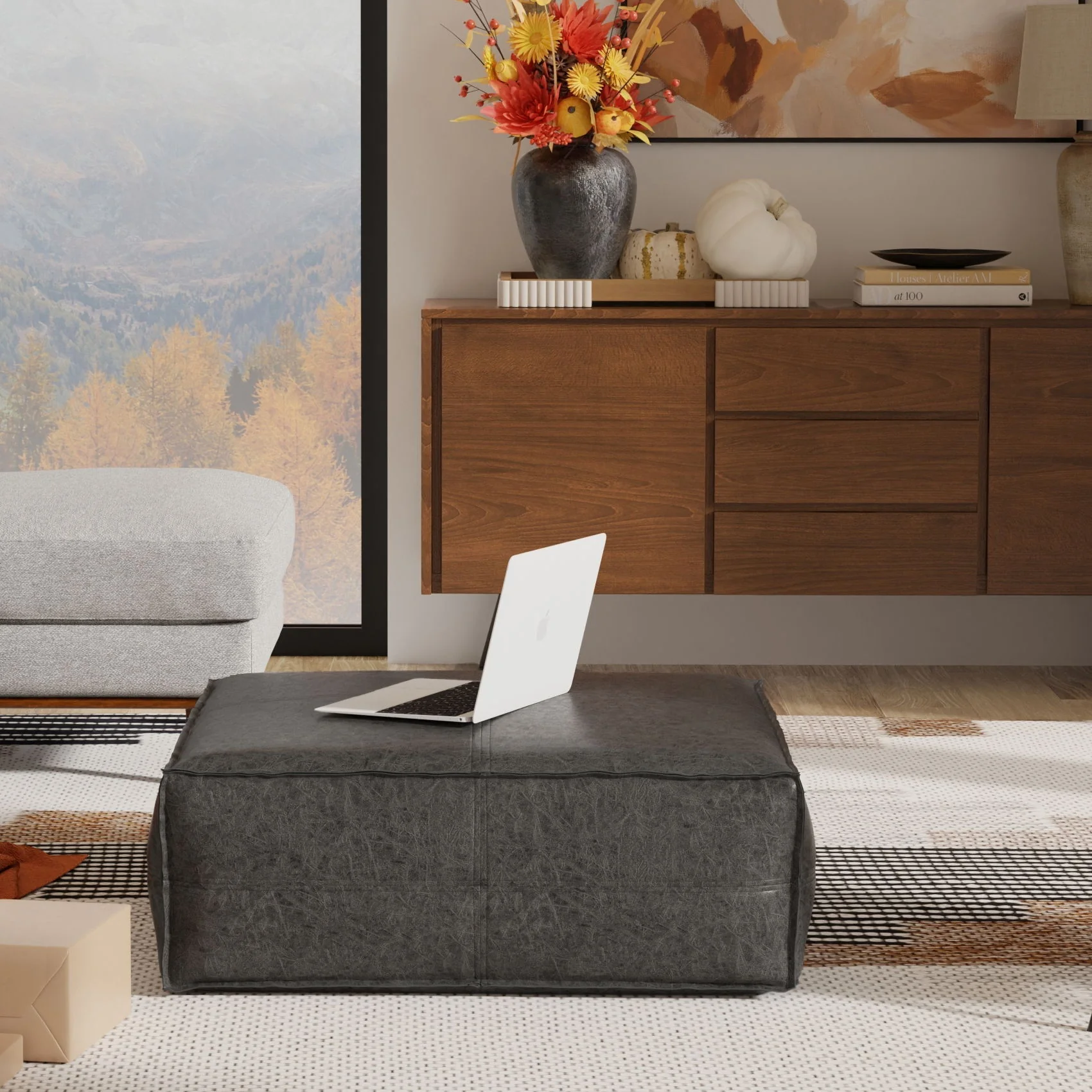 Brody - Large Square, Coffee Table Pouf - Image 22