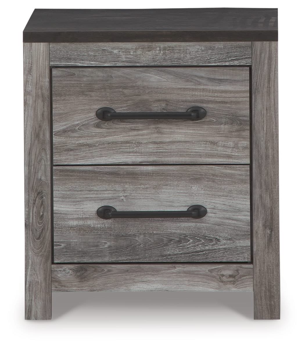 Bronyan - Two Drawer Night Stand - Dark Gray - Image 4