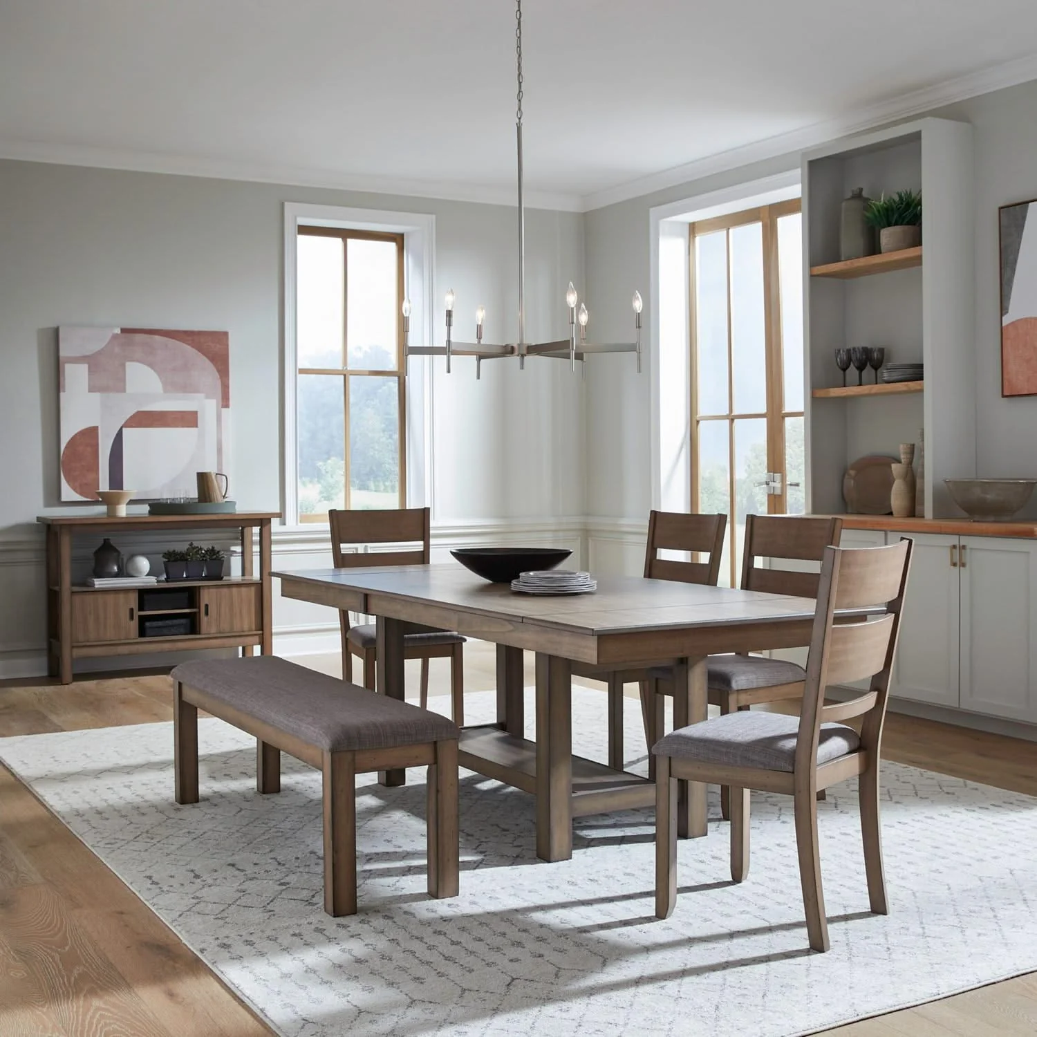 Brook Bay - Trestle Table Set With Slat Back Chairs - Image 3