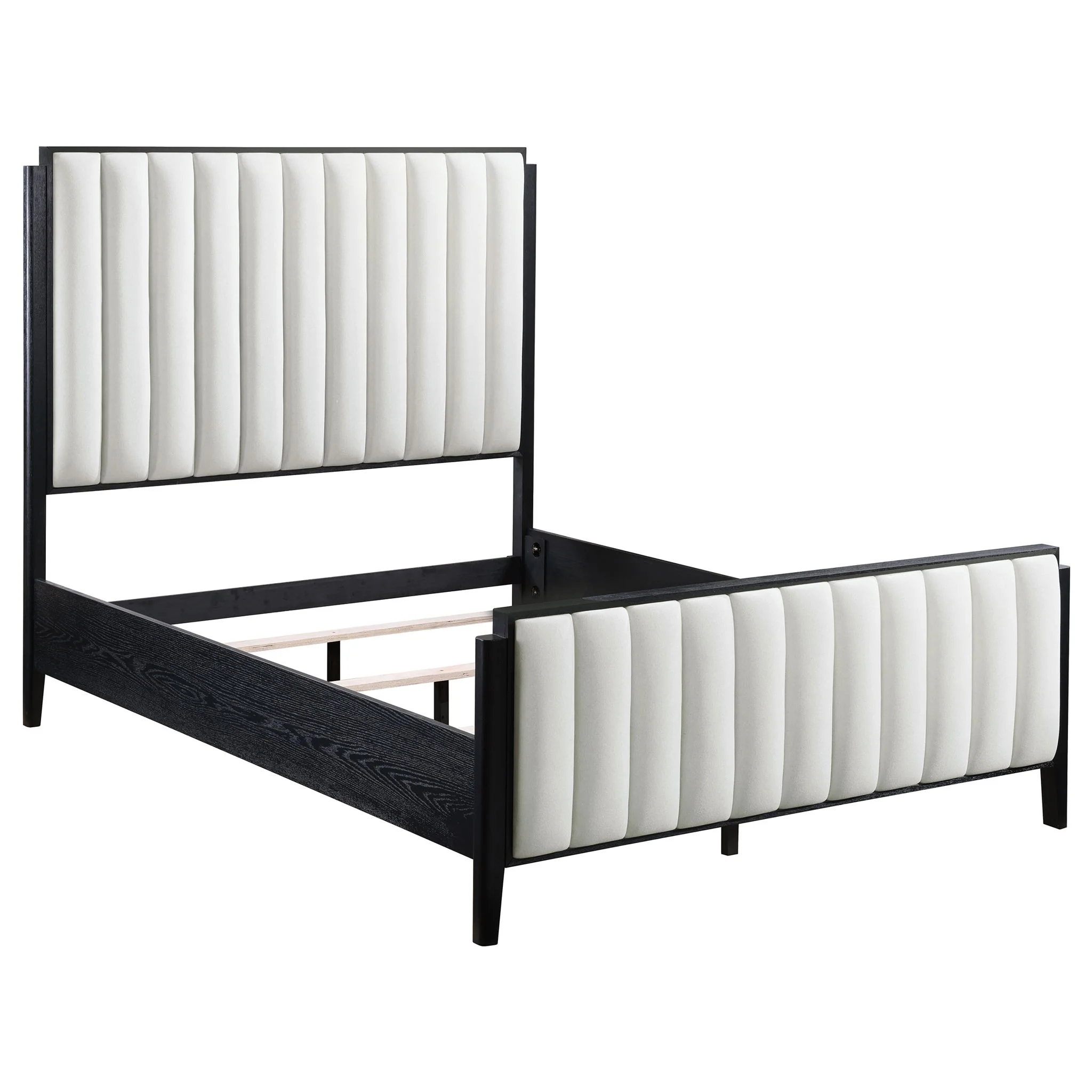 Brookmead 4-piece Upholstered Queen Bedroom Set Black - Image 3