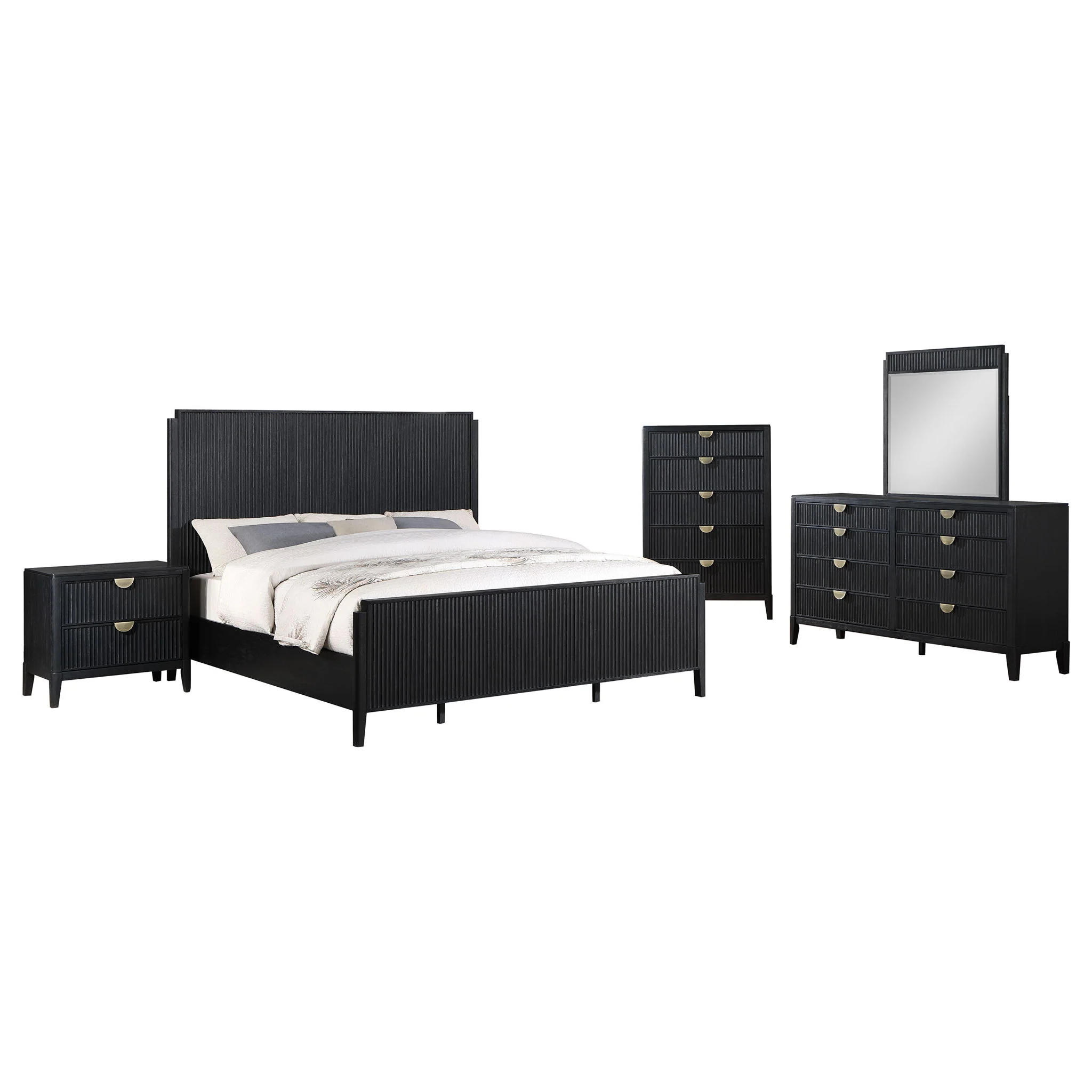 Brookmead 5-piece Eastern King Bedroom Set Black - Image 2